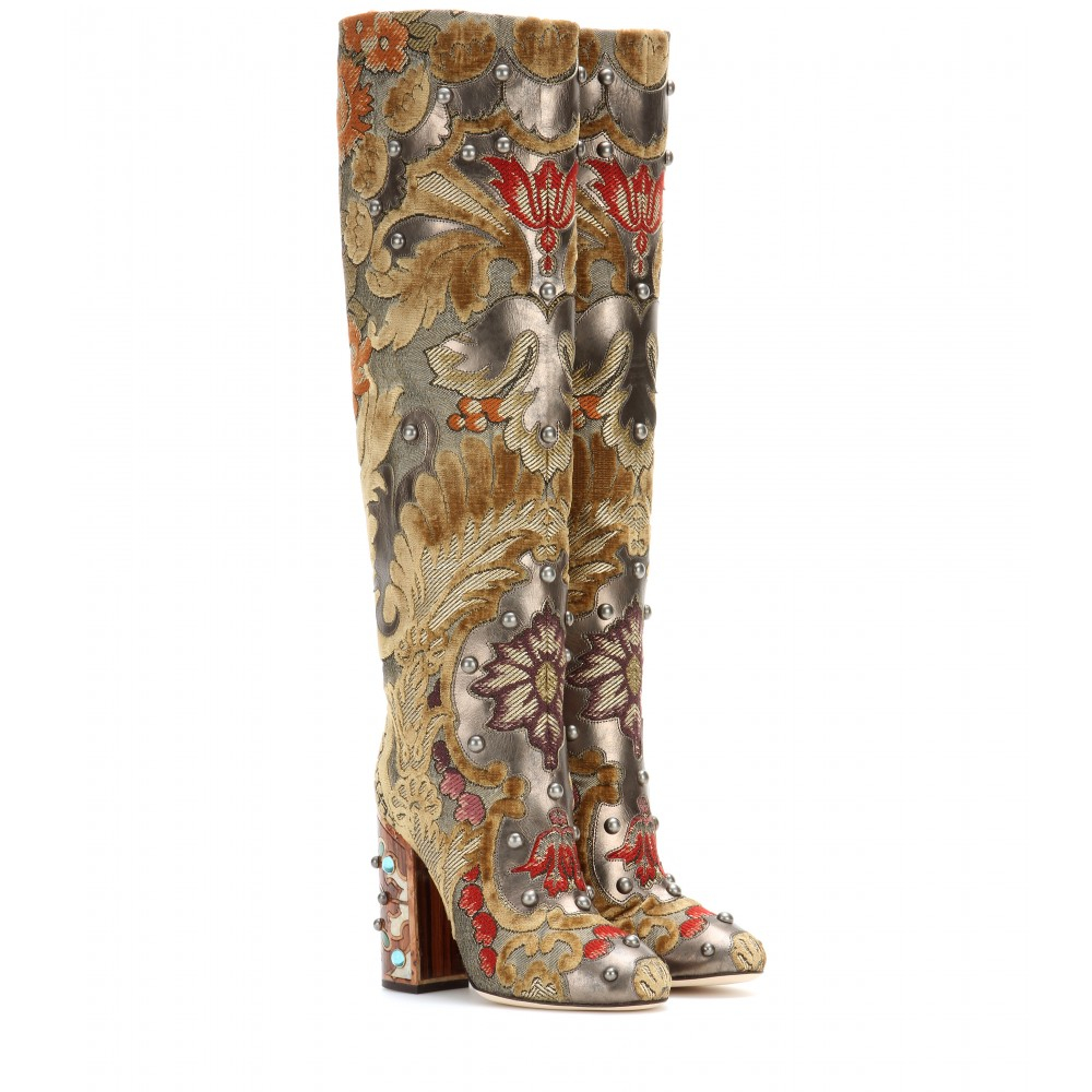 brocade boots