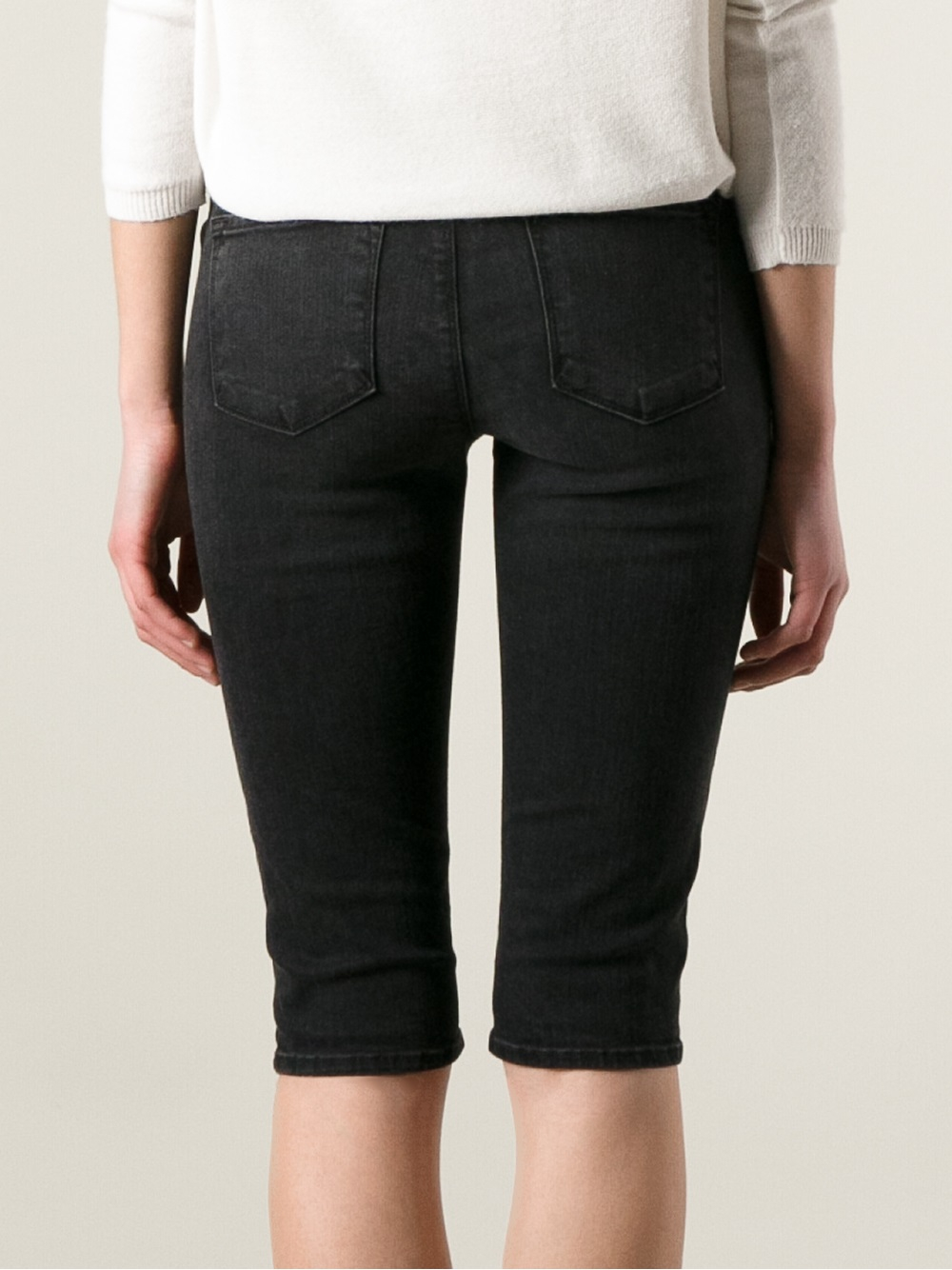 J Brand Knee Length Denim Bike Shorts 