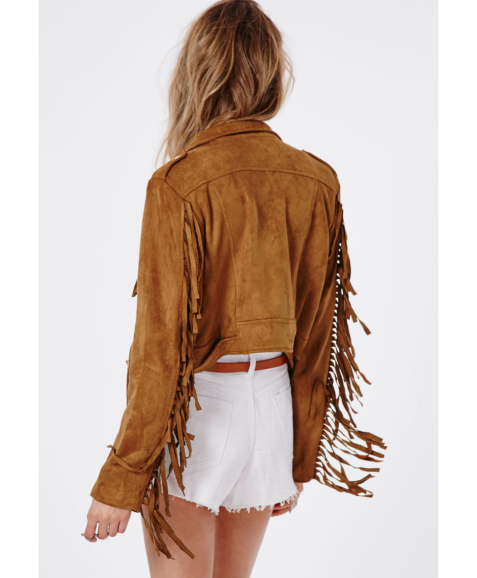 tan tassel jacket