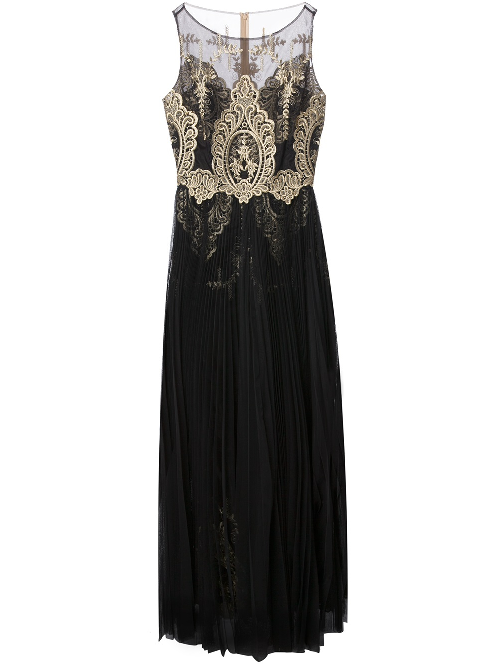 Notte By Marchesa Embroidered Evening Gown in Black | Lyst