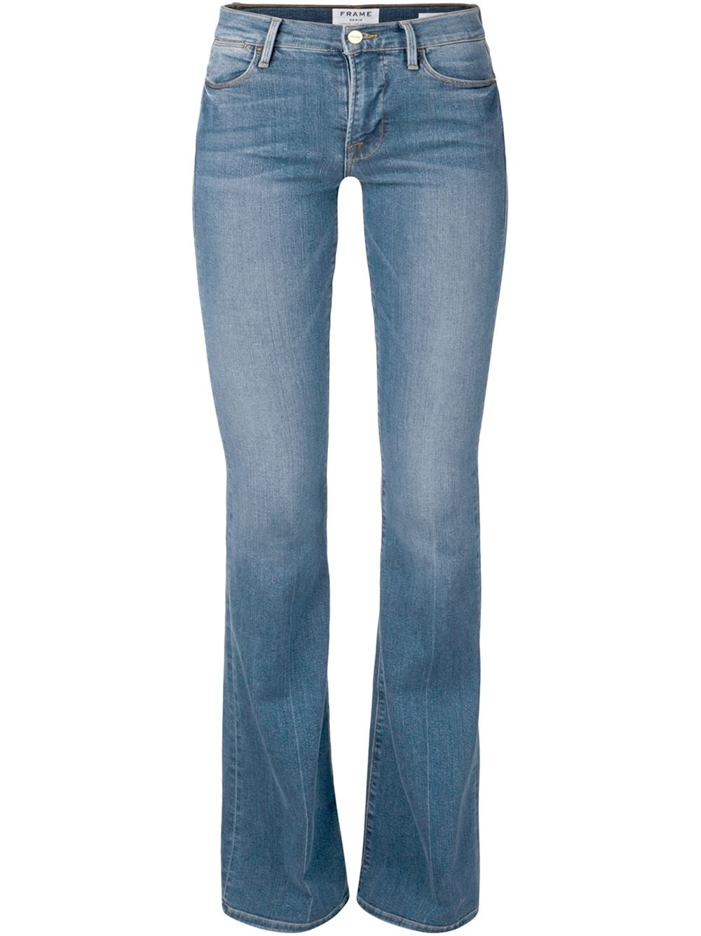 Lyst - Frame Le High Flare Jeans in Blue