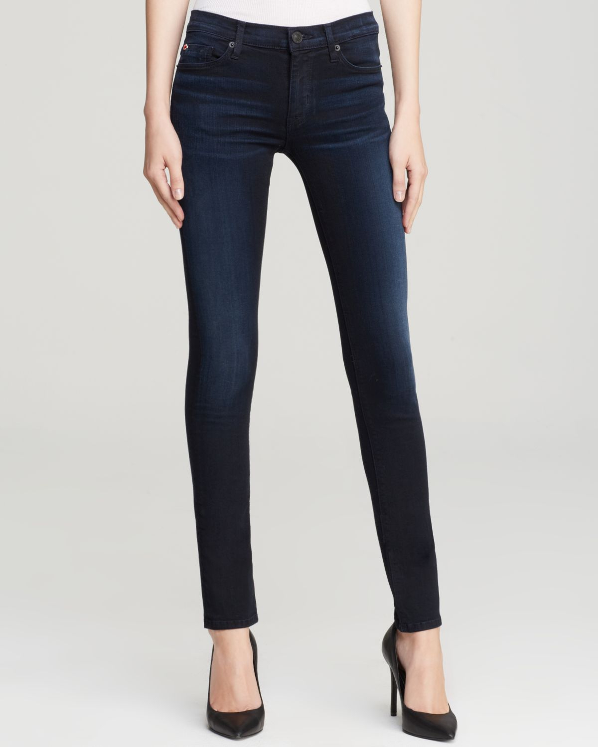 hudson shine mid rise skinny jeans