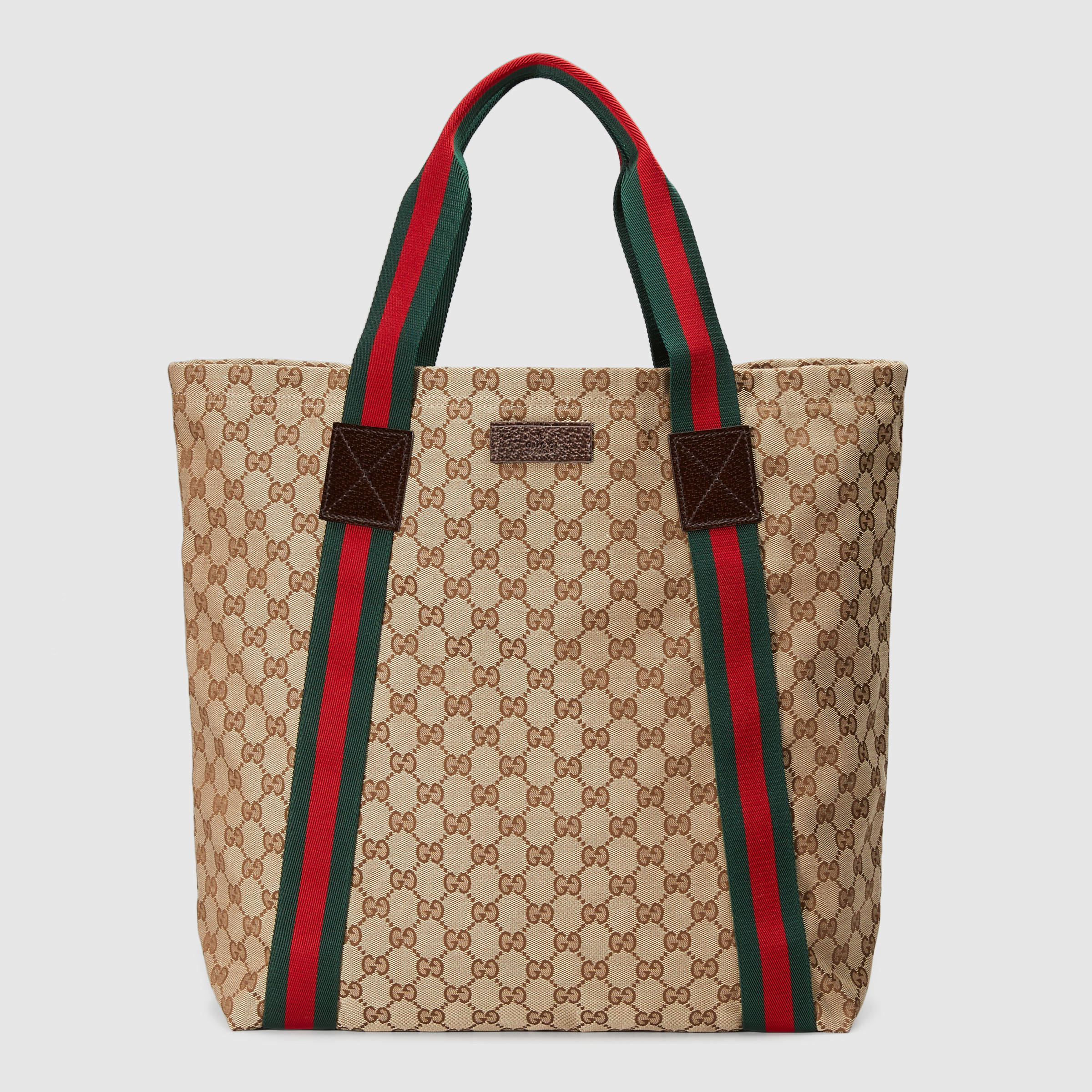 Authentic Gucci Brown GG Canvas Shoulder Tote Bag