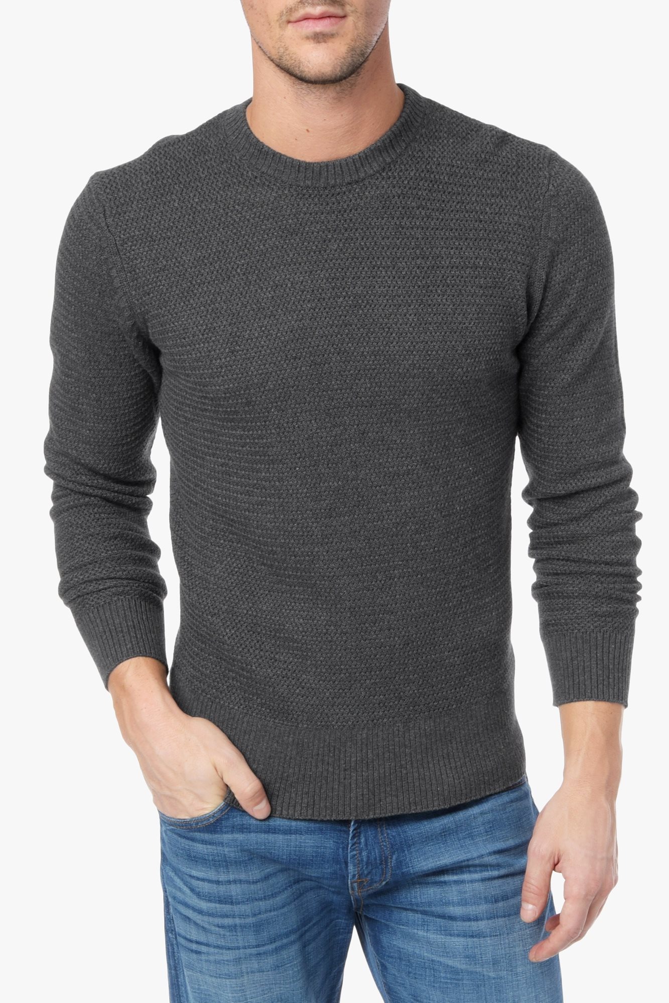 7 for all mankind Crew Neck Sweater in Gray for Men | Lyst