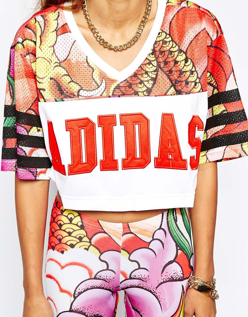 adidas Originals X Rita Ora Crop Top In Dragon | Lyst