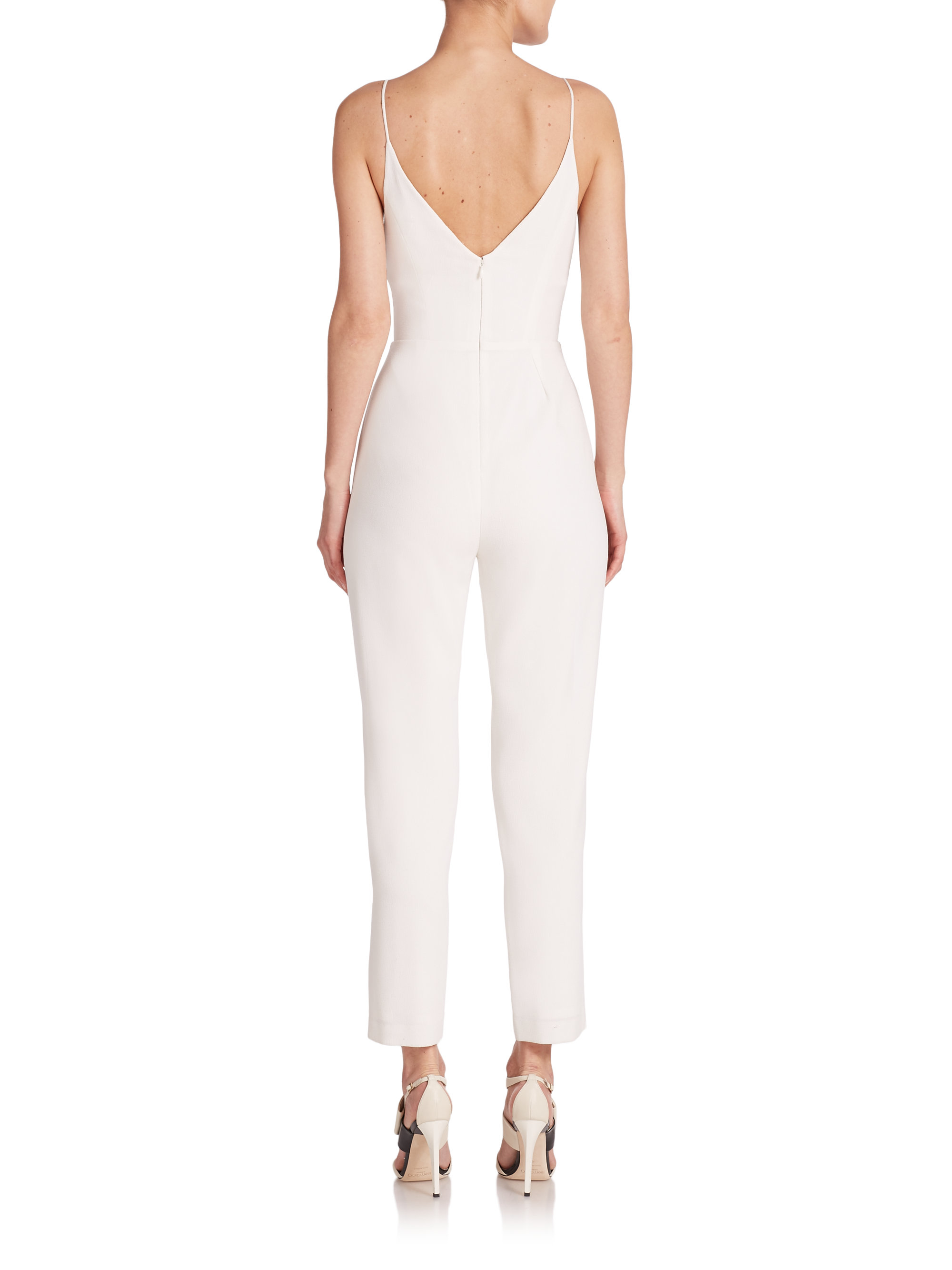 Zimmermann Braiddetail Crepe Jumpsuit in White (winter white) Lyst