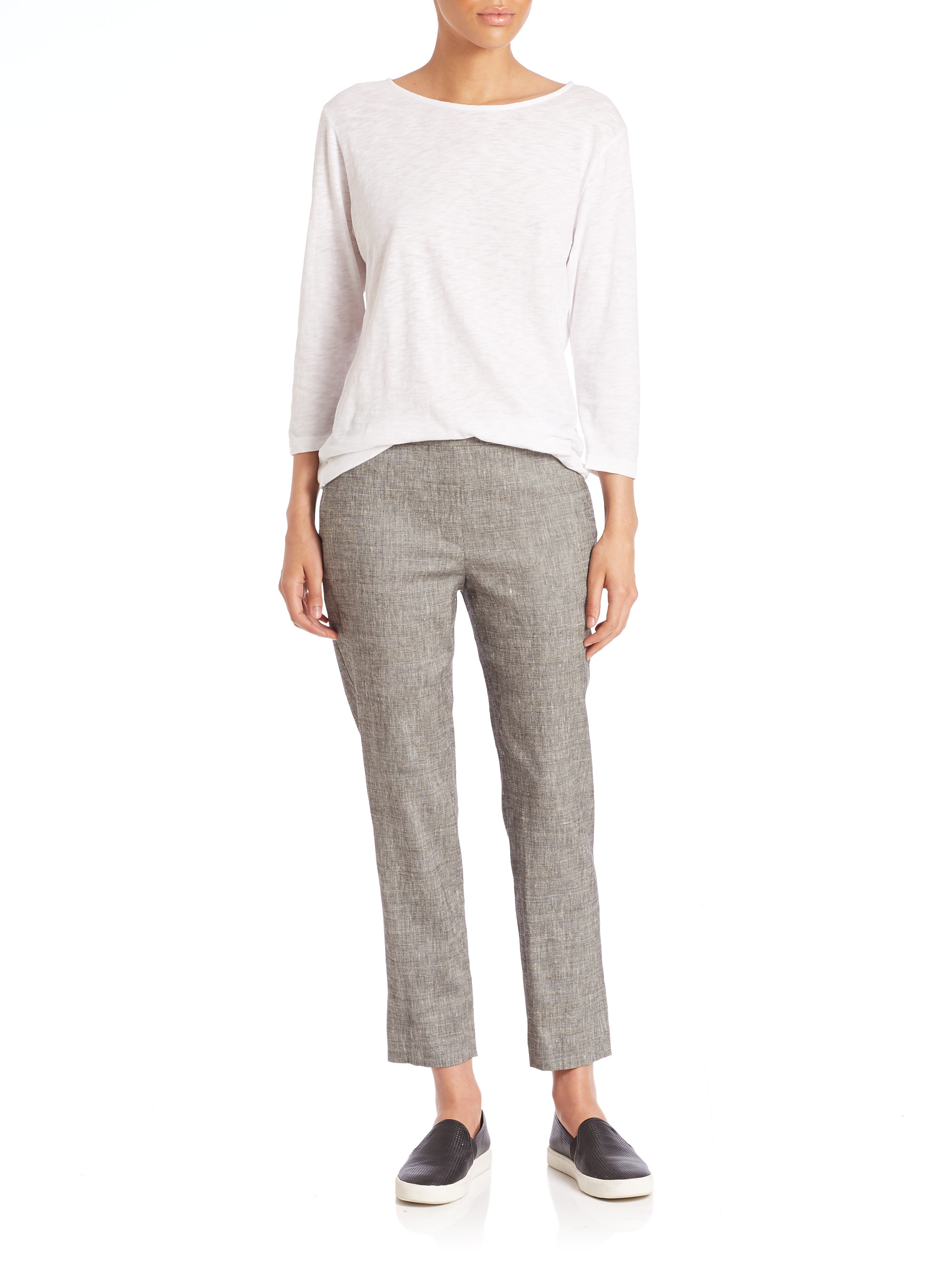 Theory Thaniel Sharkskin Crunch Linen 