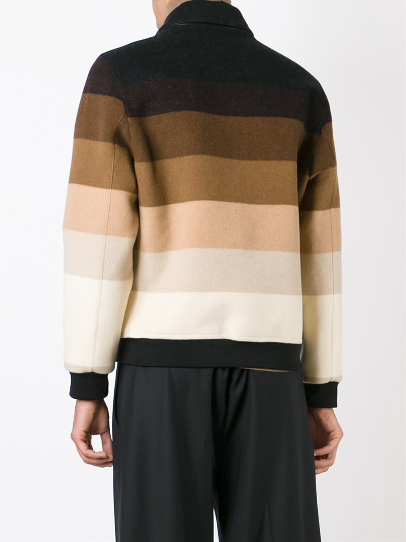 JW Anderson Striped Bomber Jacket in Brown for Men - Lyst