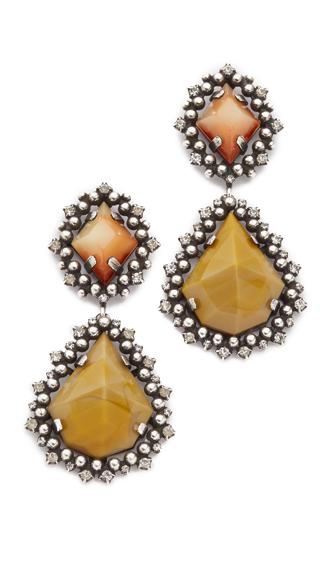 Lyst Dannijo Mandaria Earrings In Brown Gallery