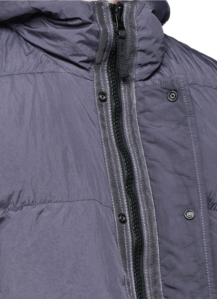 Stone Island Crinkle Reps Down Puffer Jacket In Purple For Men Lyst