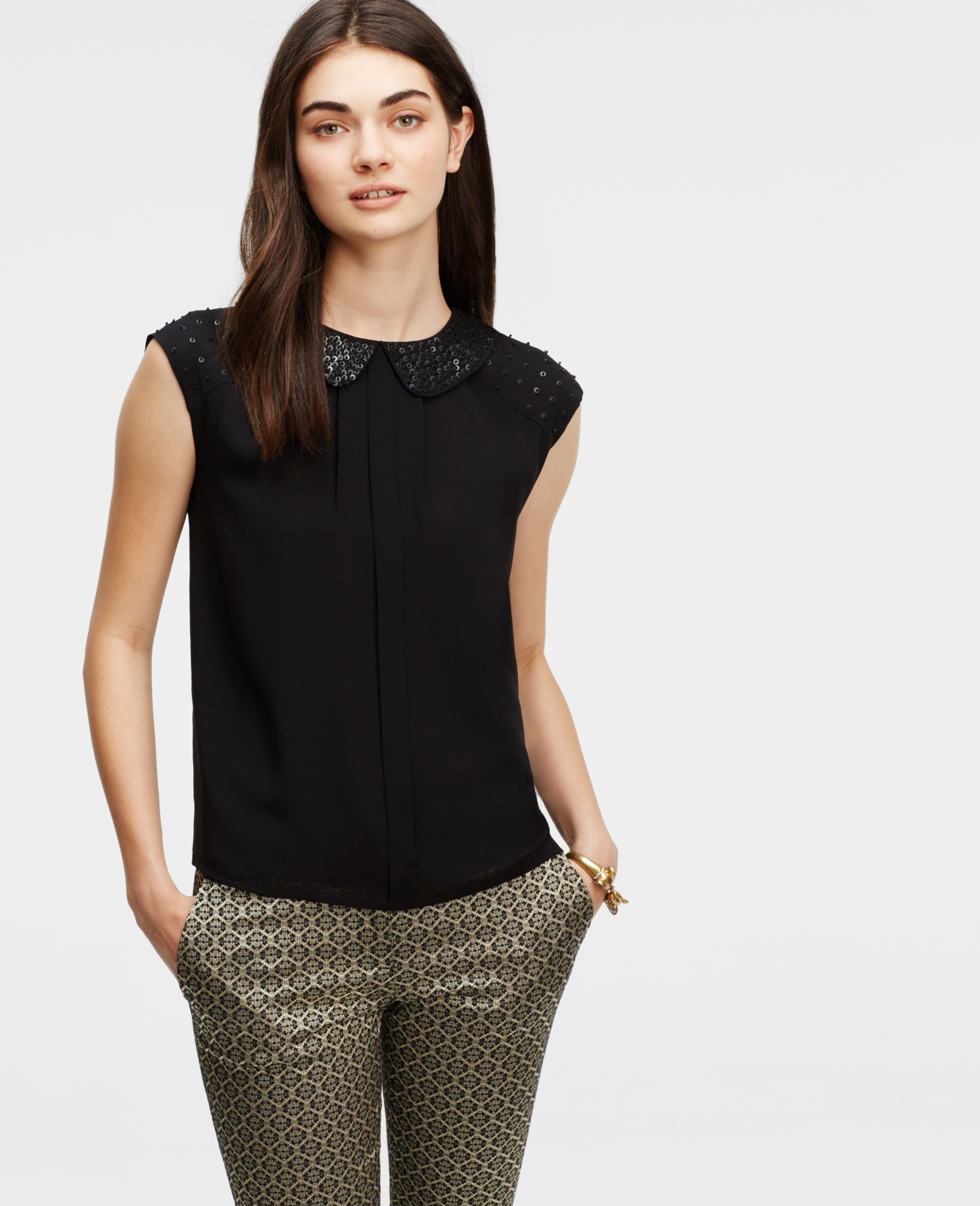 Ann taylor black sequin skirt Clearance