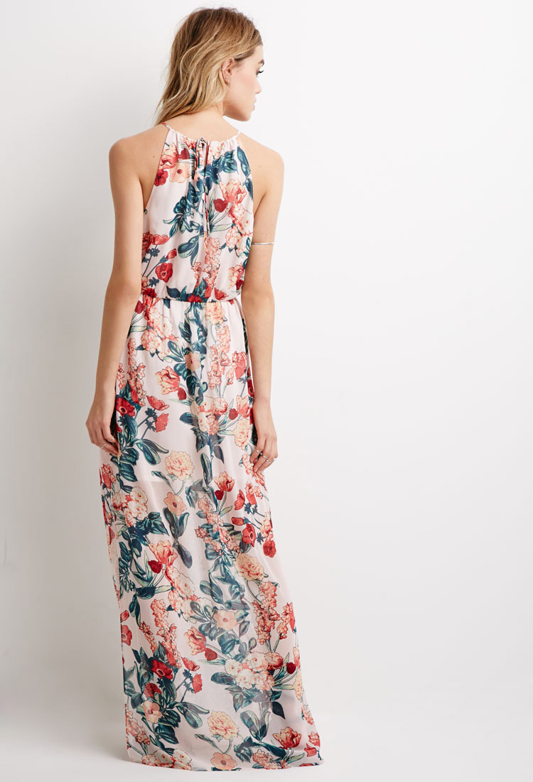 Lyst - Forever 21 Floral Print Maxi Dress