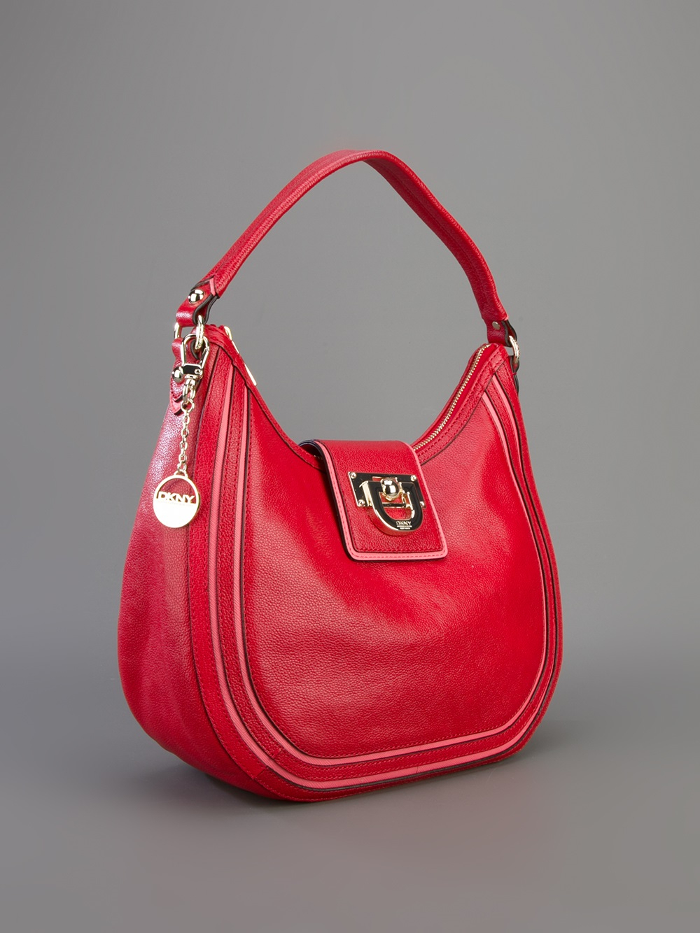 DKNY Leather Hobo Bag in Red Lyst