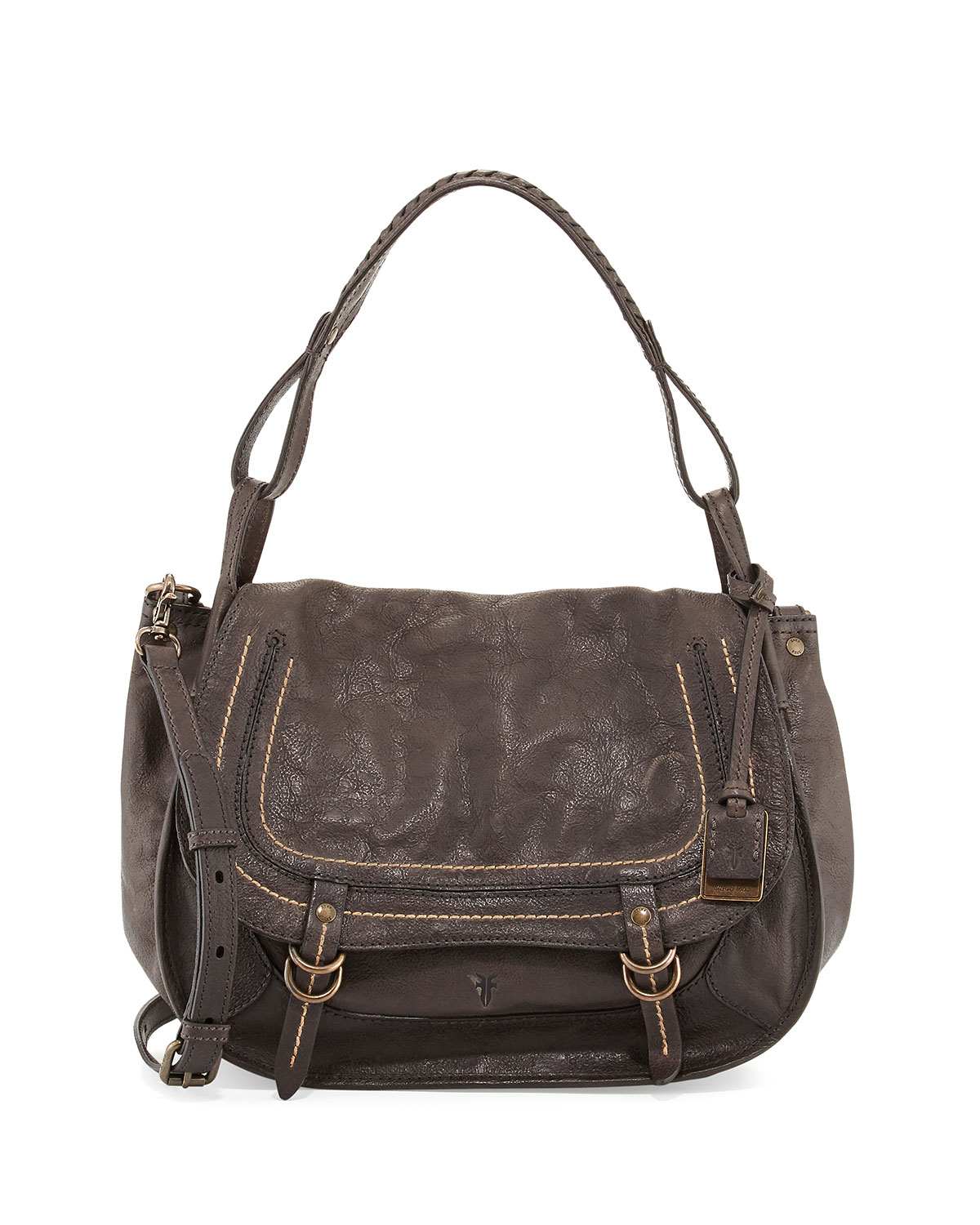 Frye Anna Hammered Leather Hobo Bag in Gray (CHARCOAL) Lyst