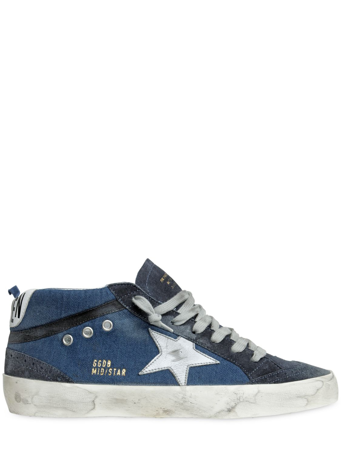 Golden Goose Mid Star Suede \u0026 Denim 