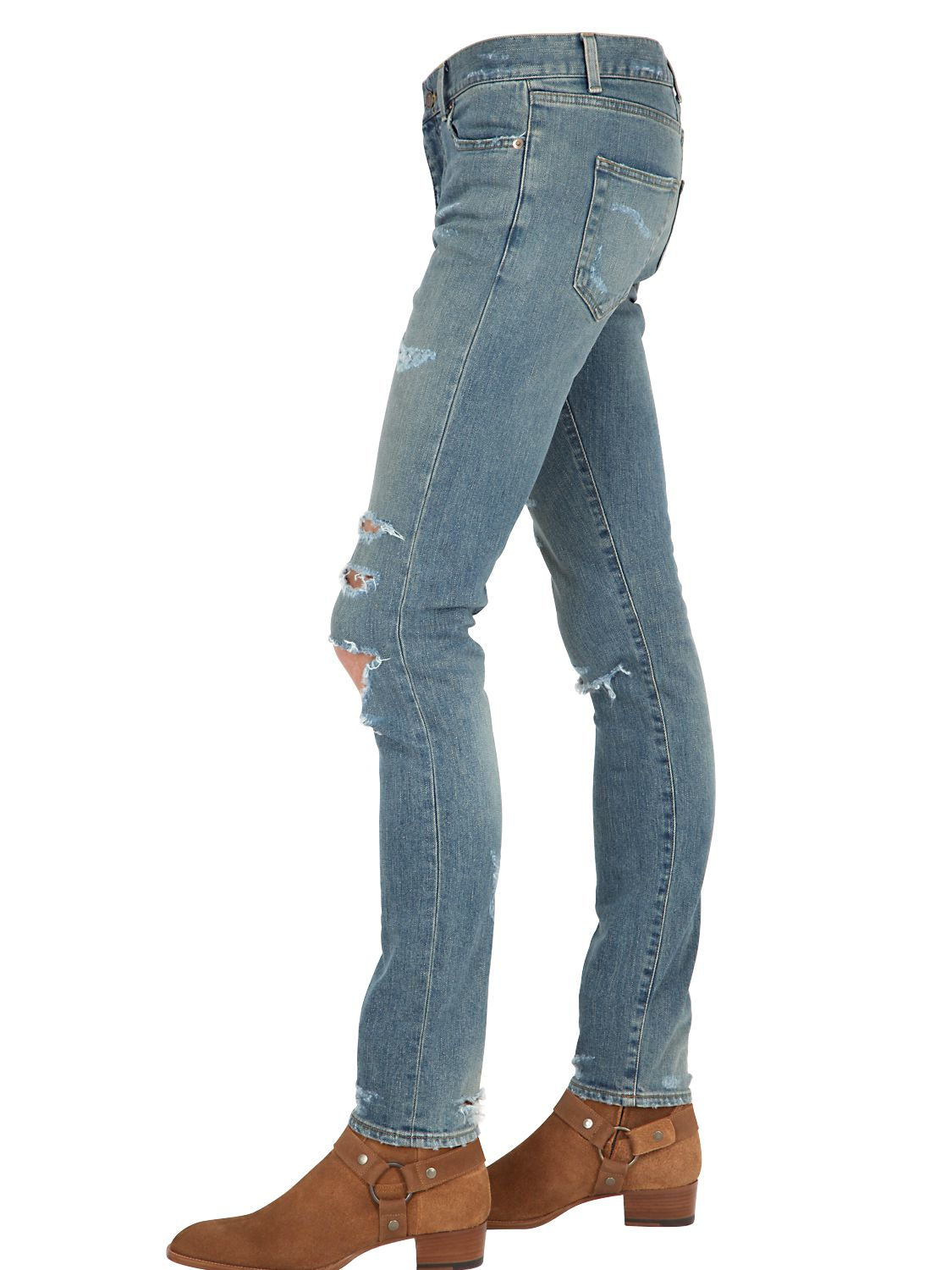 ysl destroyed jeans