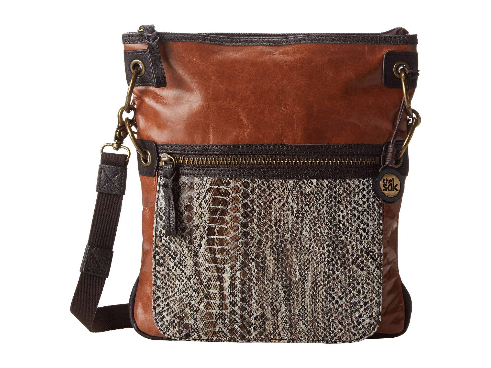 The sak Pax Leather Crossbody in Brown | Lyst