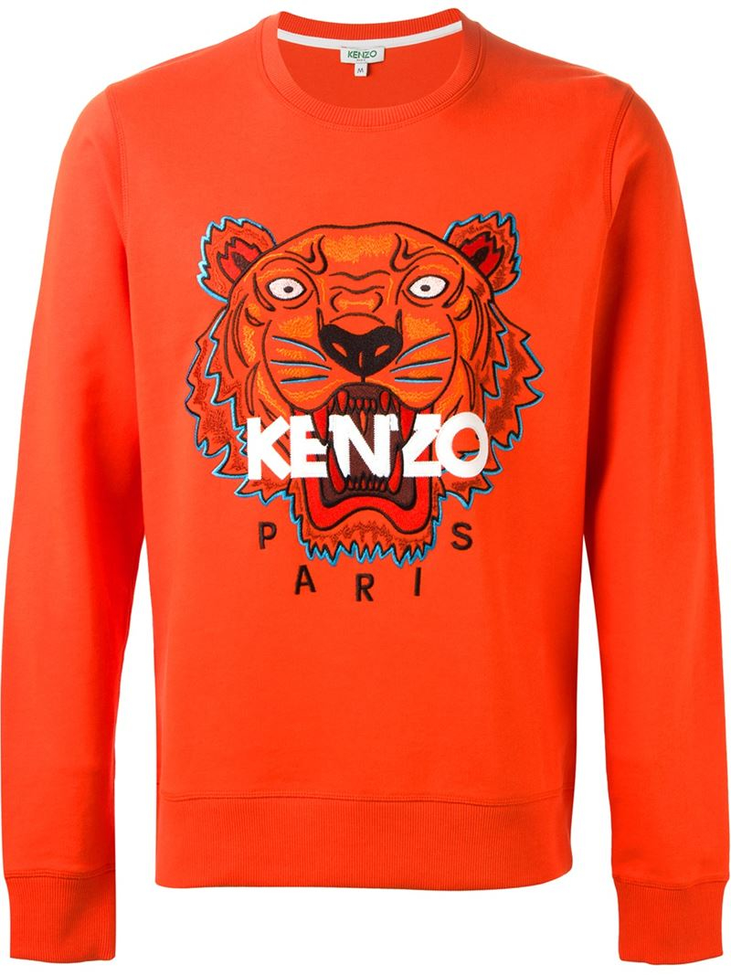 KENZO 'tiger' Sweatshirt in Yellow & Orange (Orange) for Men - Lyst