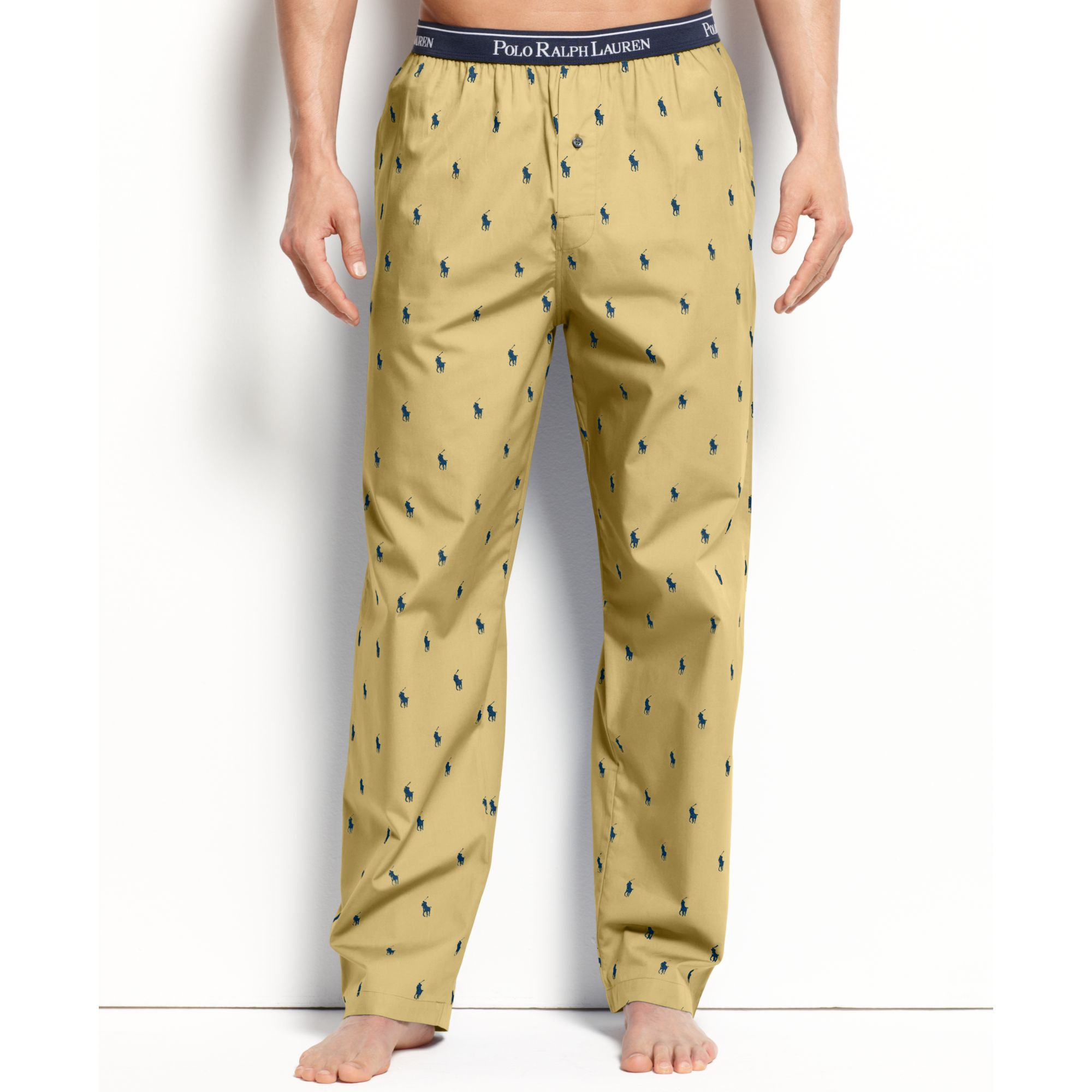 polo all over print pants