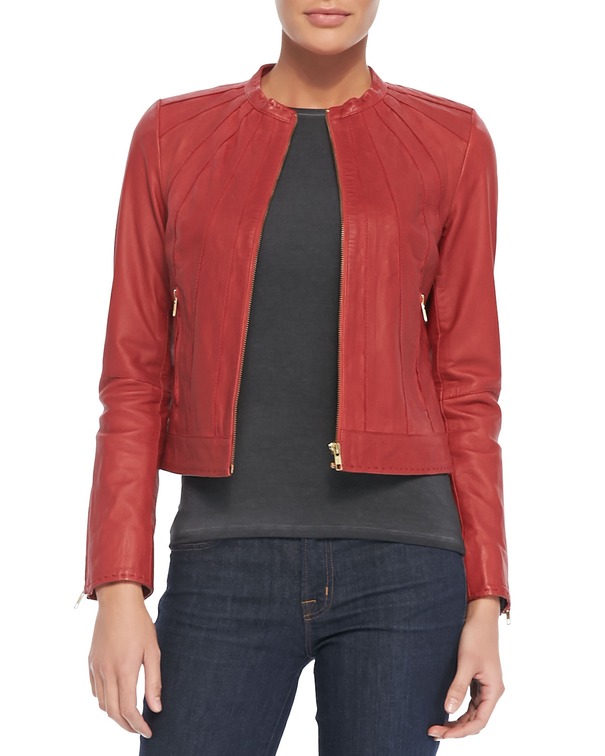 bagatelle red leather jacket