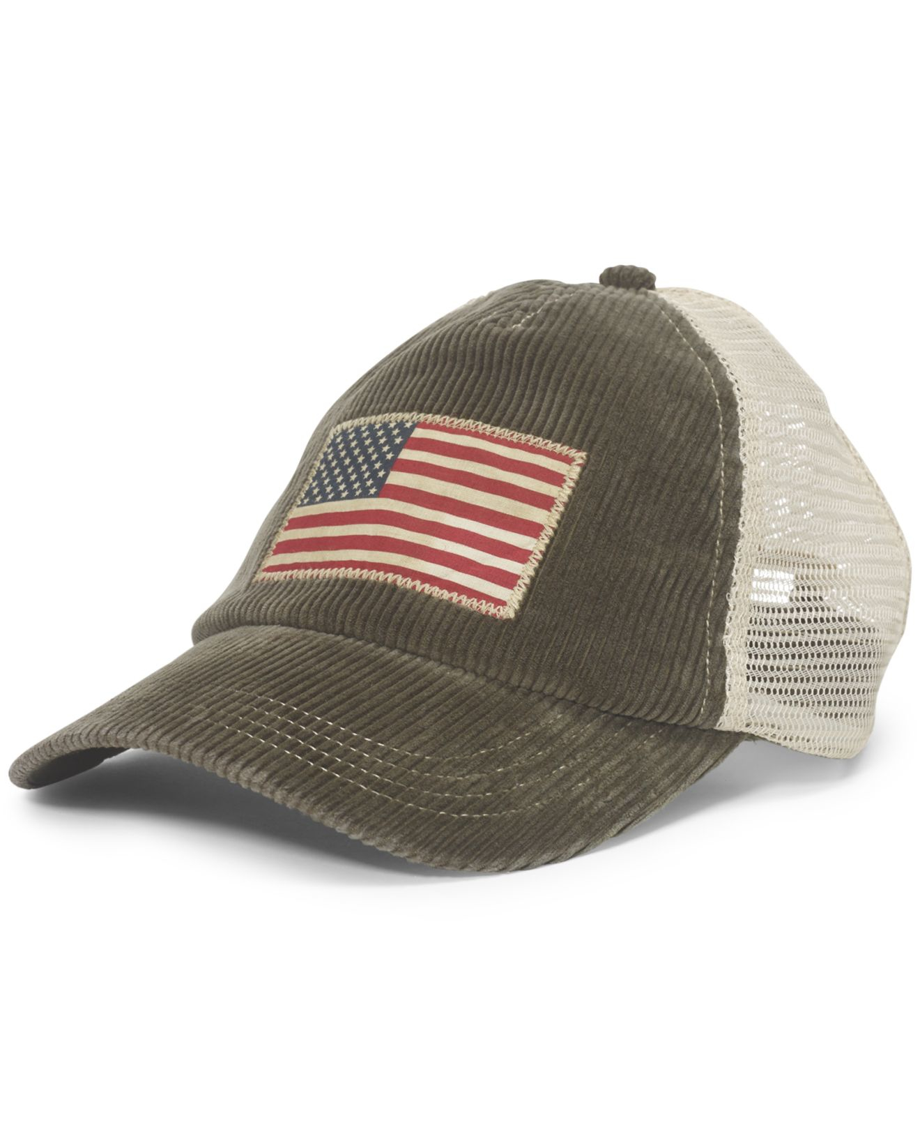 Polo Ralph Lauren Corduroy Trucker Hat in Beige for Men Olive
