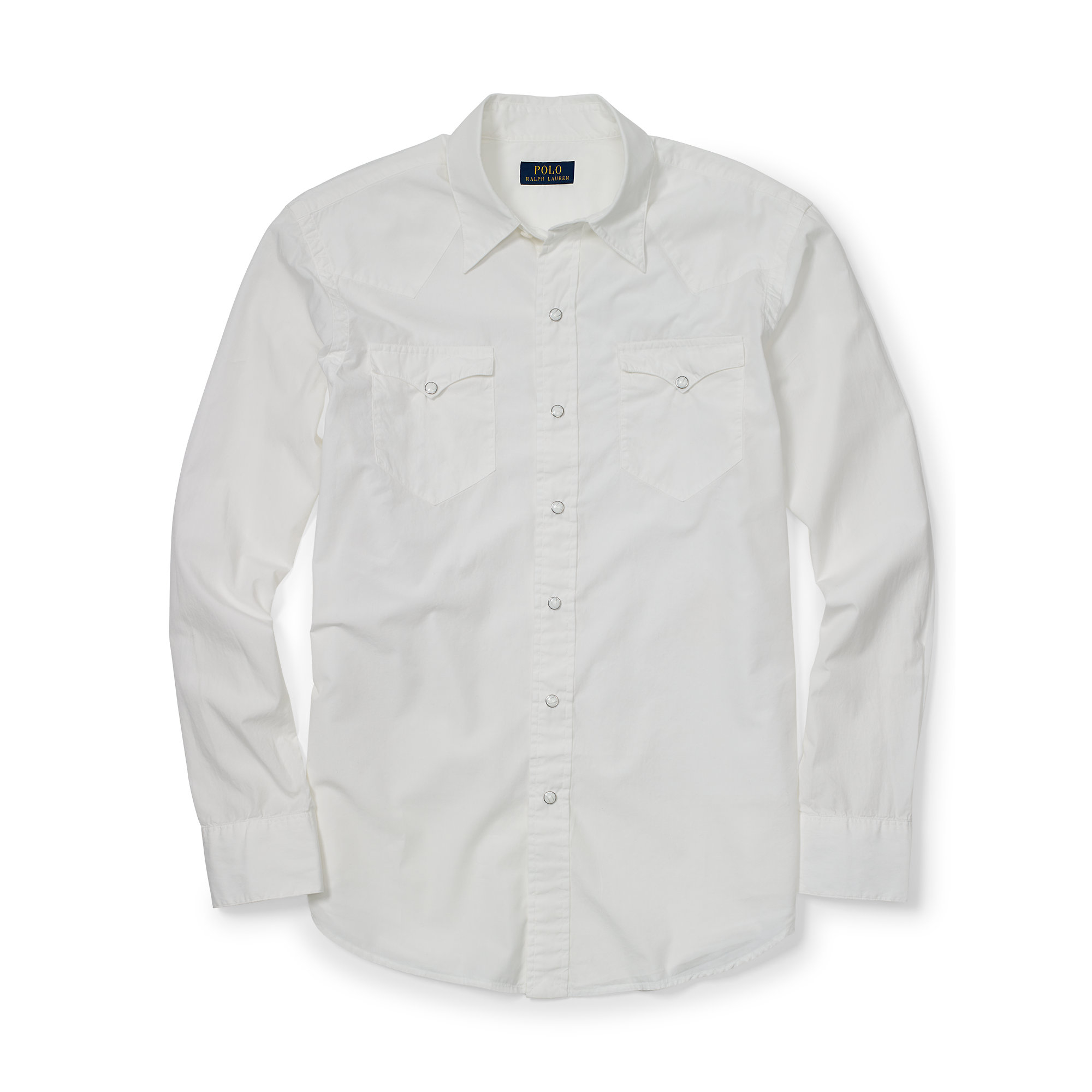Polo Ralph Lauren Cotton-silk Western Shirt in White for Men - Lyst