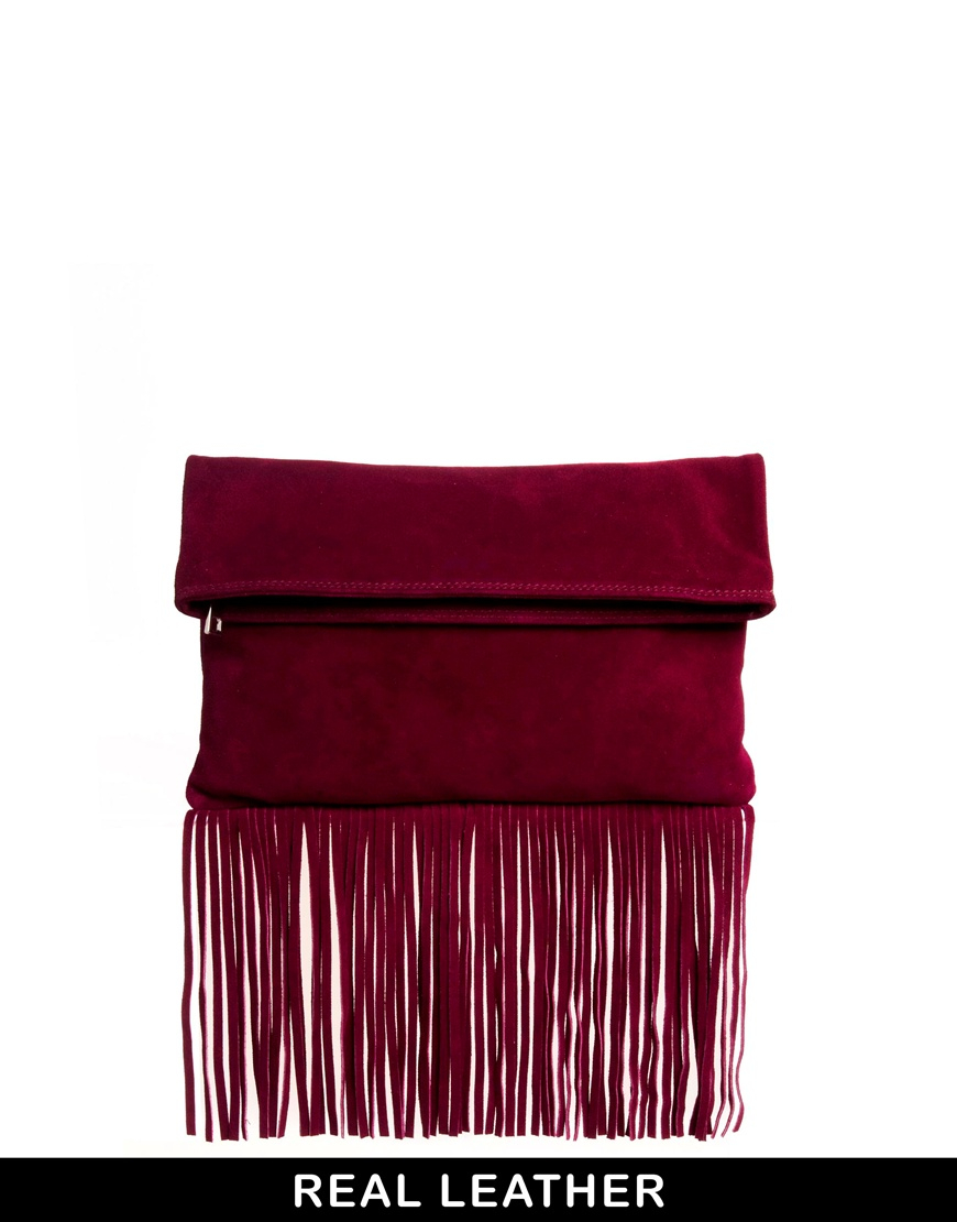red clutch bag asos