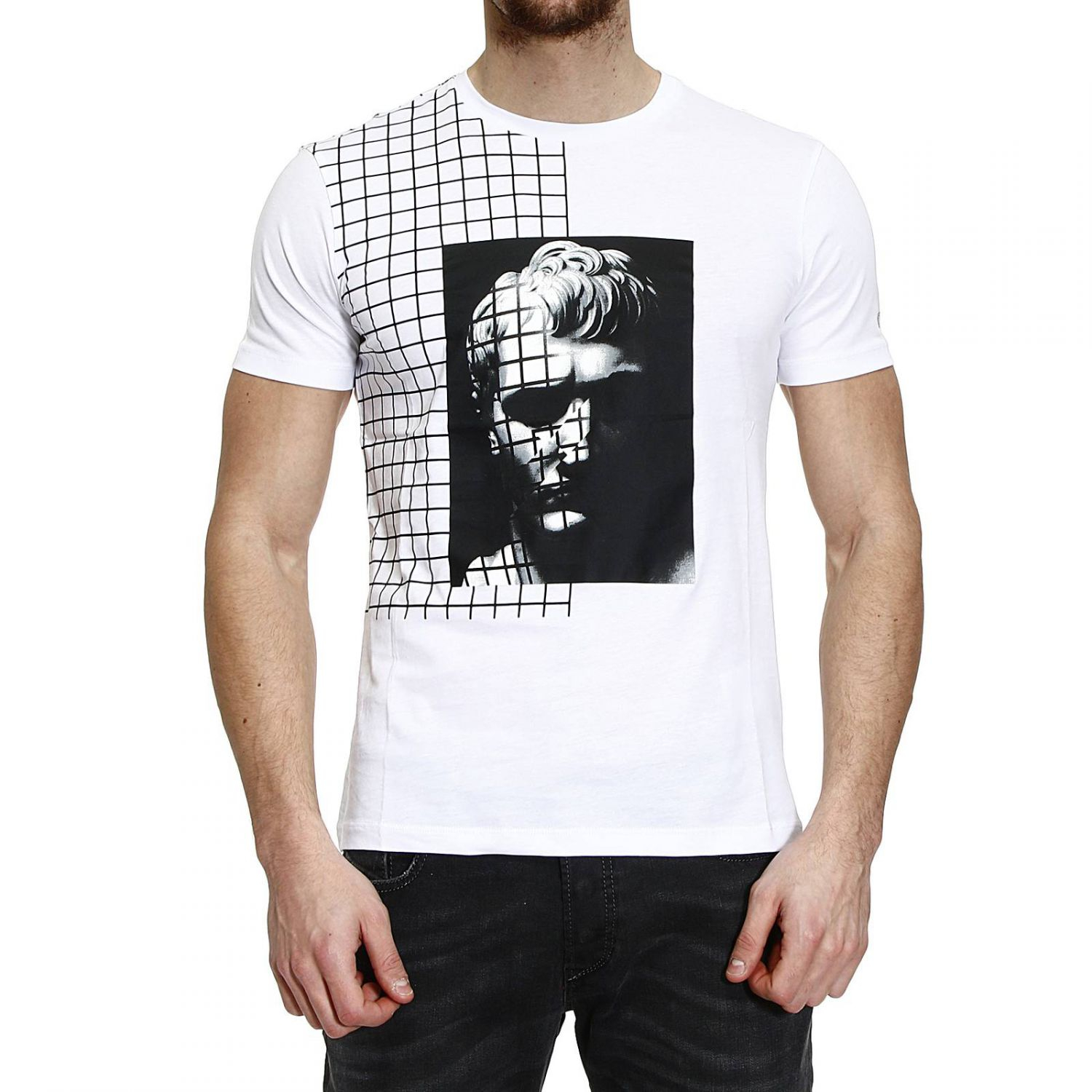 Lyst - Giorgio Armani T-Shirt Half Sleeve Crew-Neck Print Statue in ...