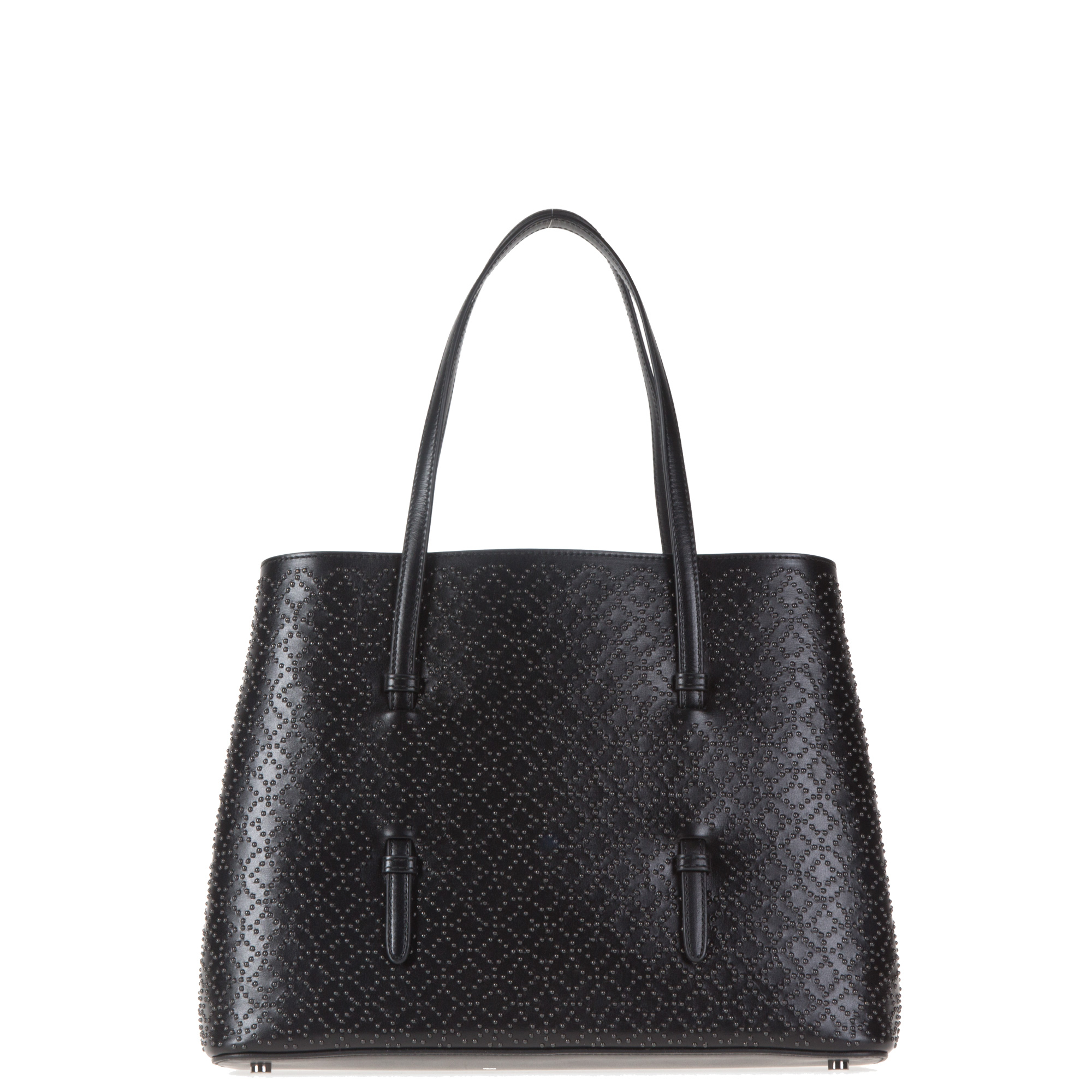 Alaïa | Mina 44 vienne black leather tote bag | Savannahs