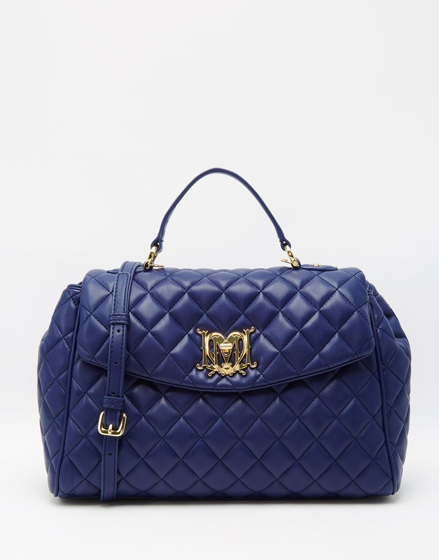 blue love moschino bag