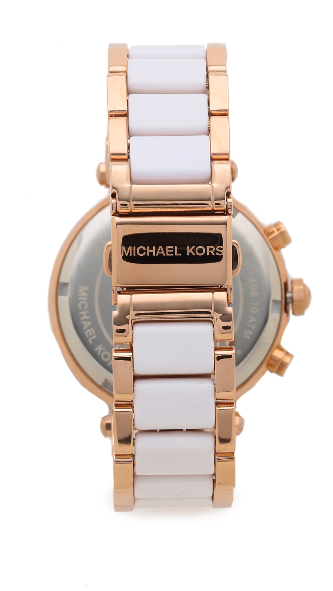 katalog fedme Definition Michael Kors Parker Glitz Chronograph Watch - White/rose Gold - Lyst