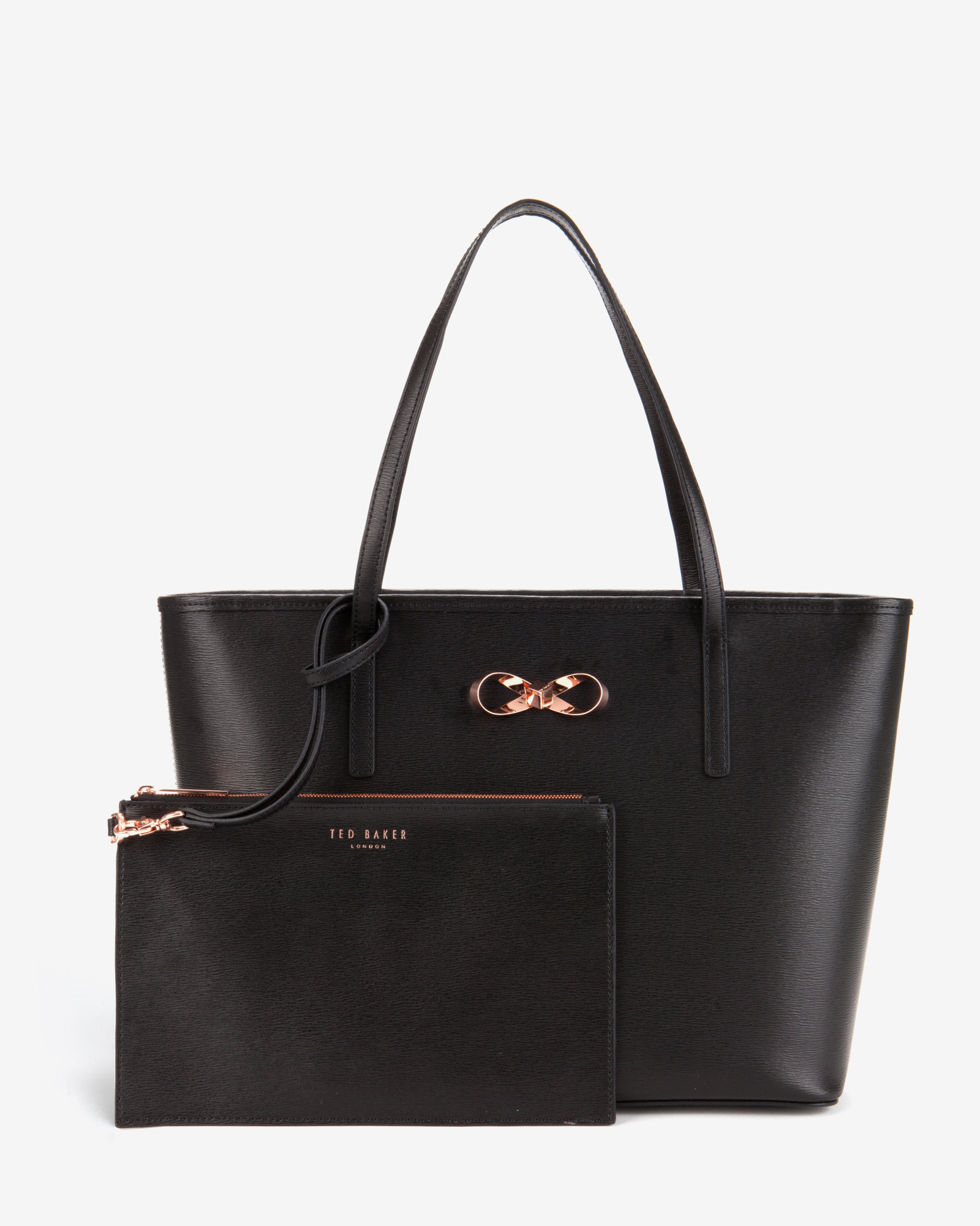 Ted Baker Bonnita Leather Tote in Black | Lyst