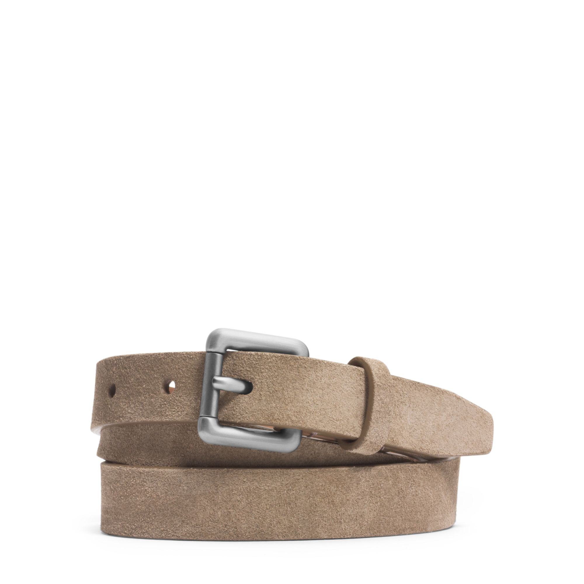 Lyst Michael kors Skinny Suede Buckle Belt in Blue for Men