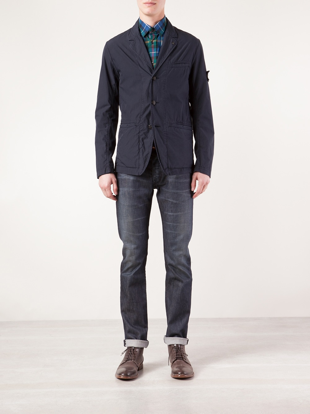 stone island blazer jacket