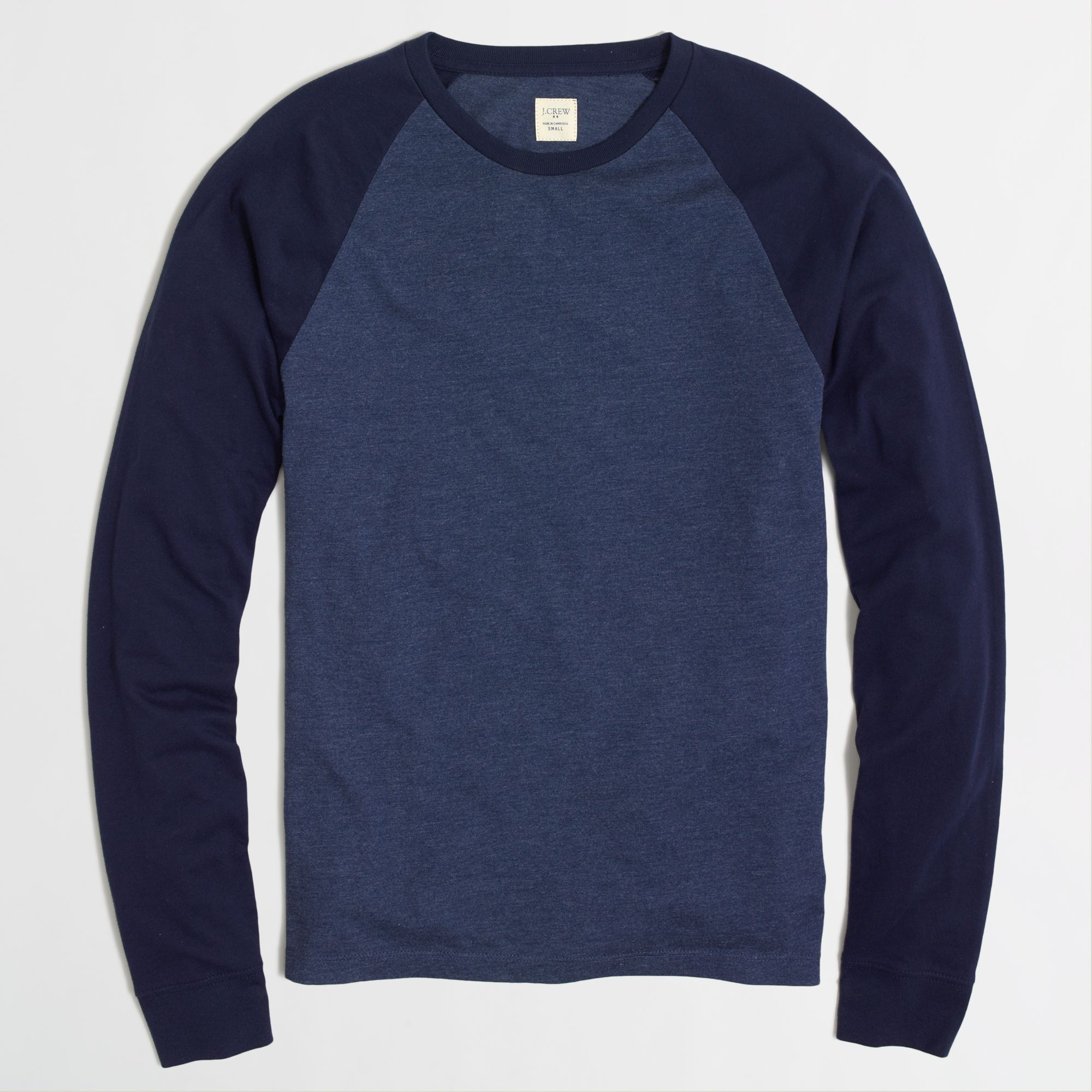 J.crew Factory Longsleeve Baseball Tee in Blue for Men (overcast blue