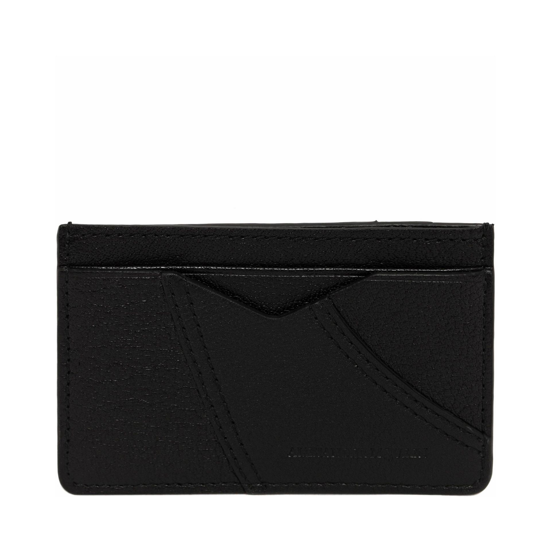 Alexander Mcqueen Leather Card Holder in Black for Men Lyst