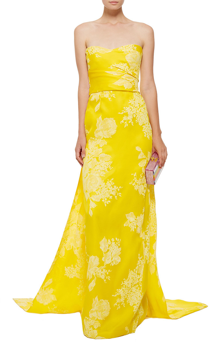Monique lhuillier yellow gown Clearance