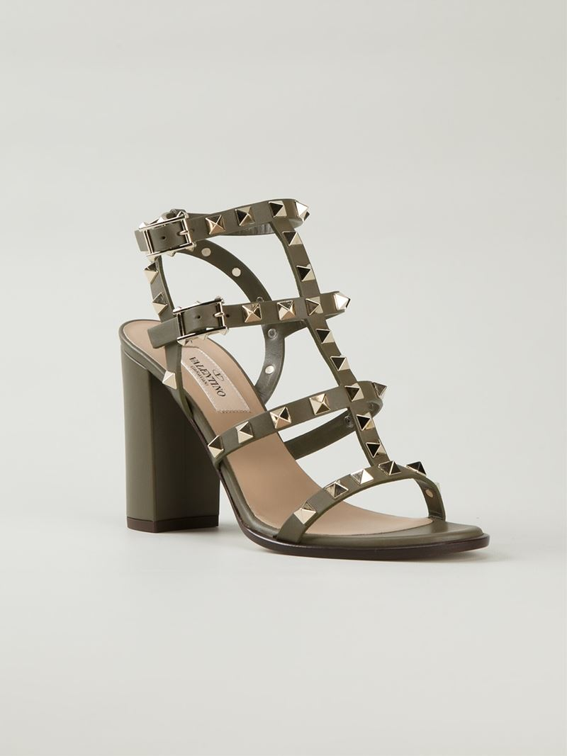 valentino green sandals