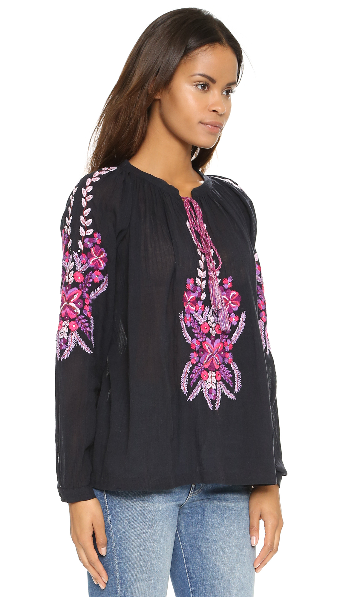 Antik batik Cali Blouse - Black in Black | Lyst