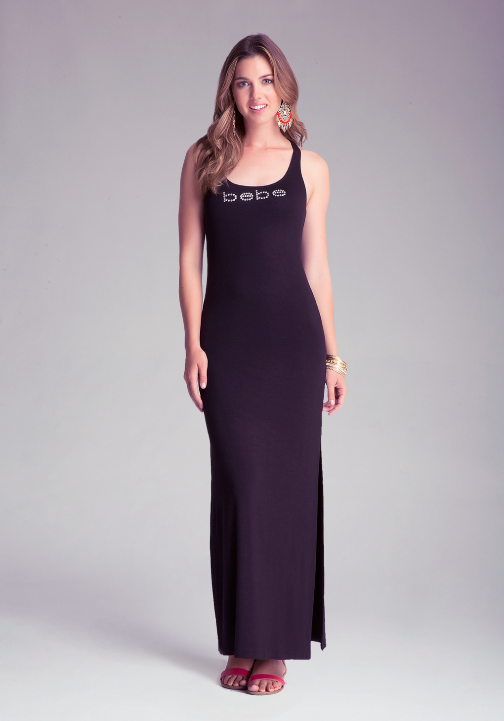 Bebe Black Maxi Dress Df92c4