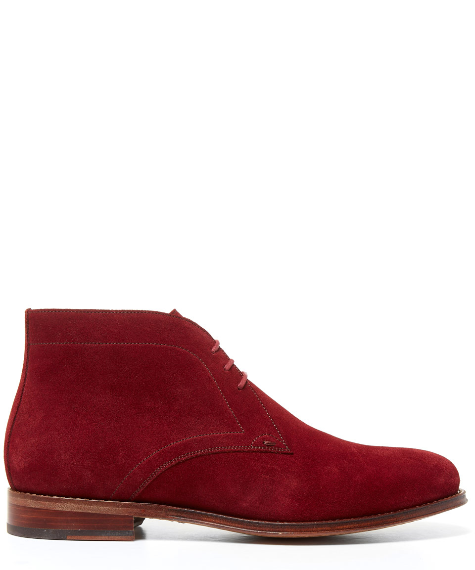 Paul smith Burgundy Suede Chukka Boots in Purple for Men Lyst