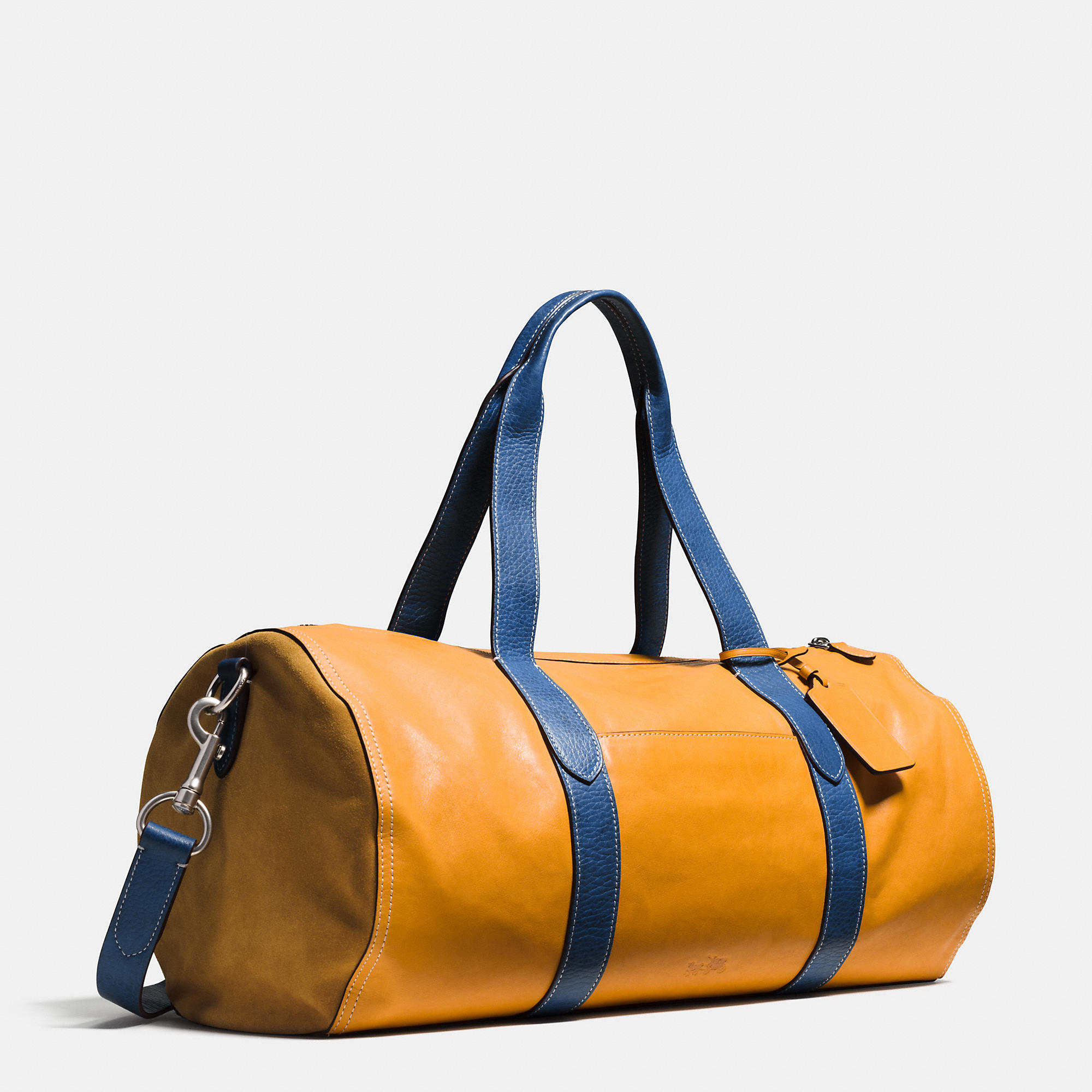 COACH Large Gym Bag In Sport Calf Leather in Blue for Men | Lyst