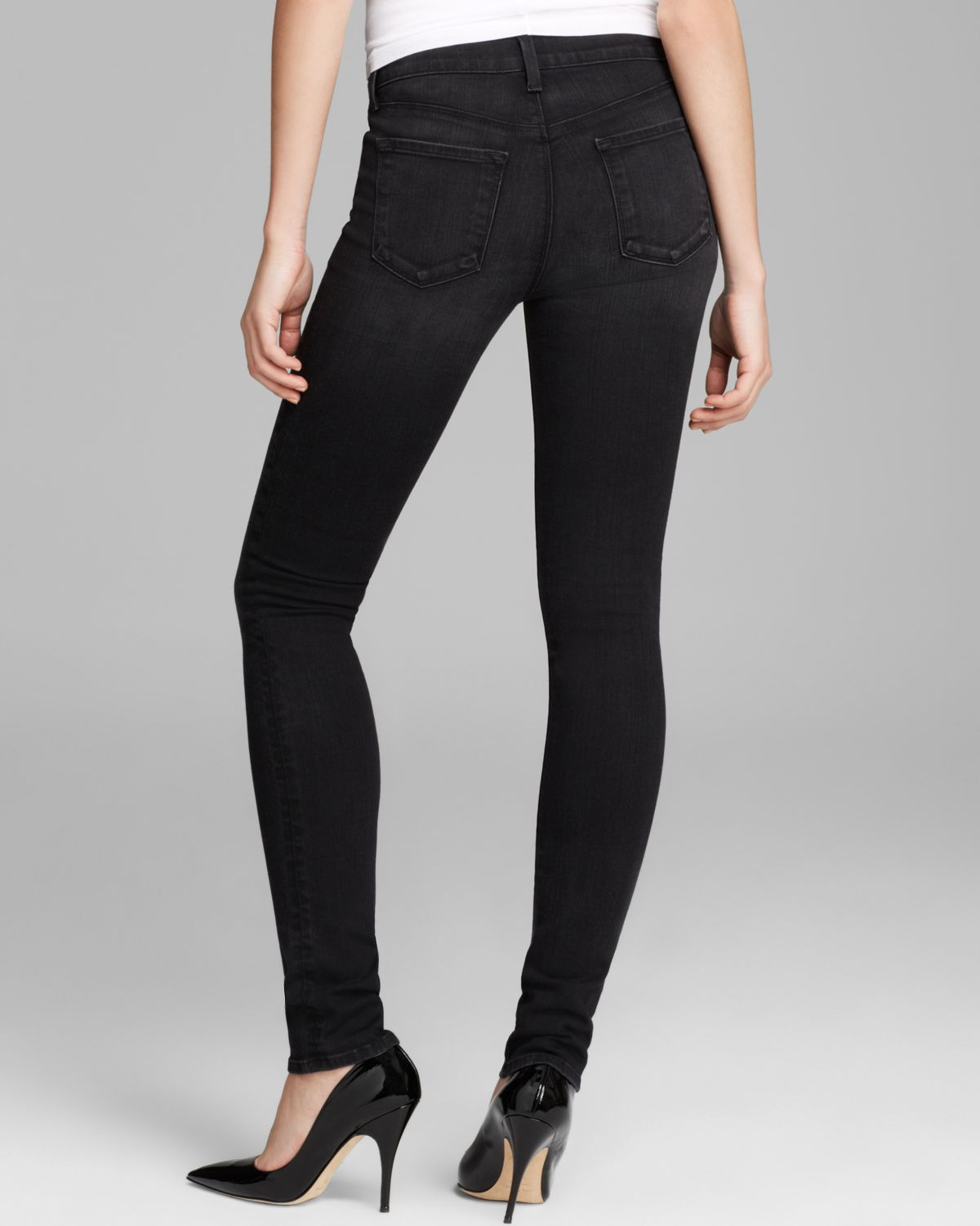 J Brand Jeans High Rise Rail in Graphite in Black - Lyst