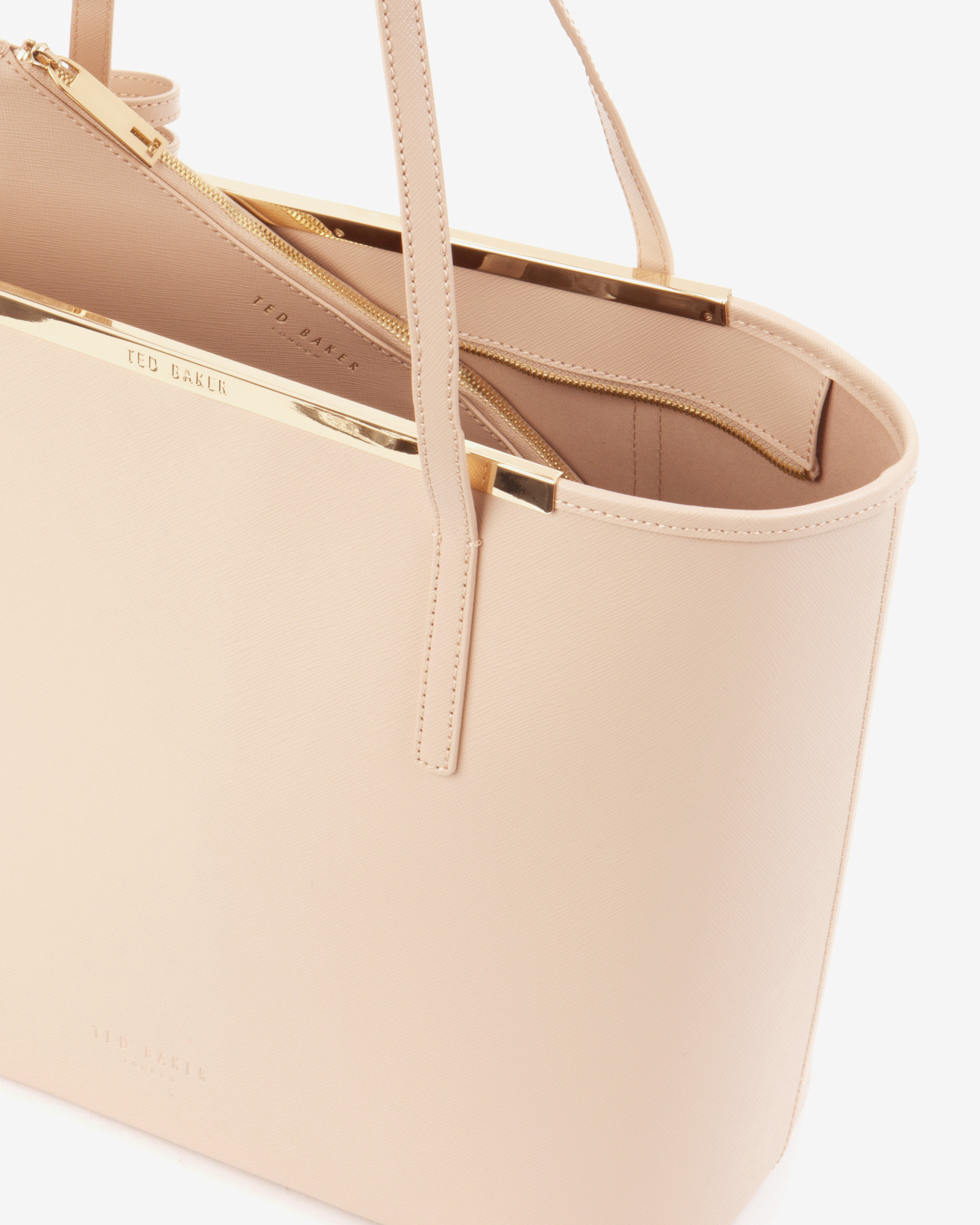 Ted Baker Leather Shopper Bag in Taupe (Natural) - Lyst