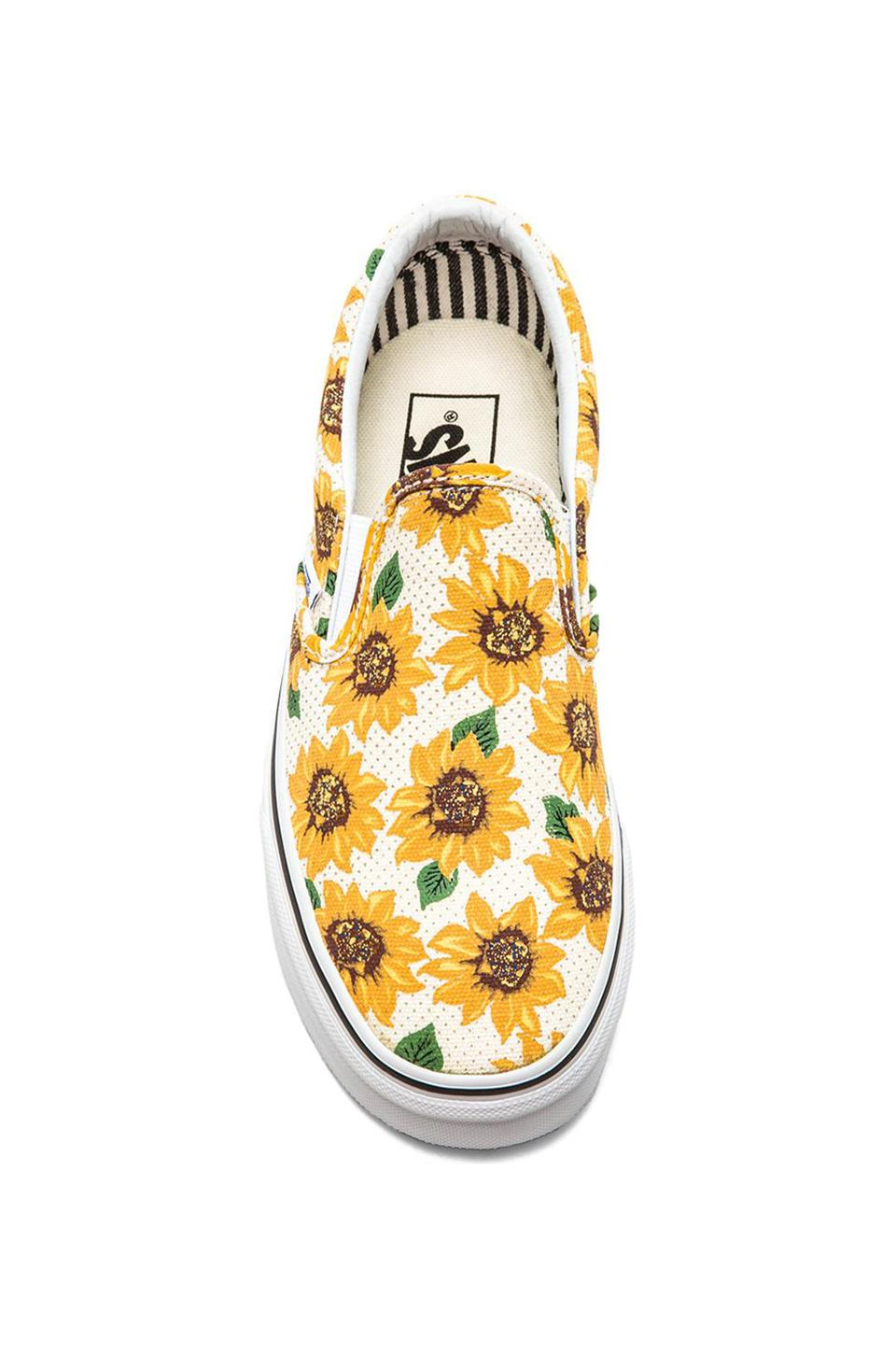 sunflower white slip on vans