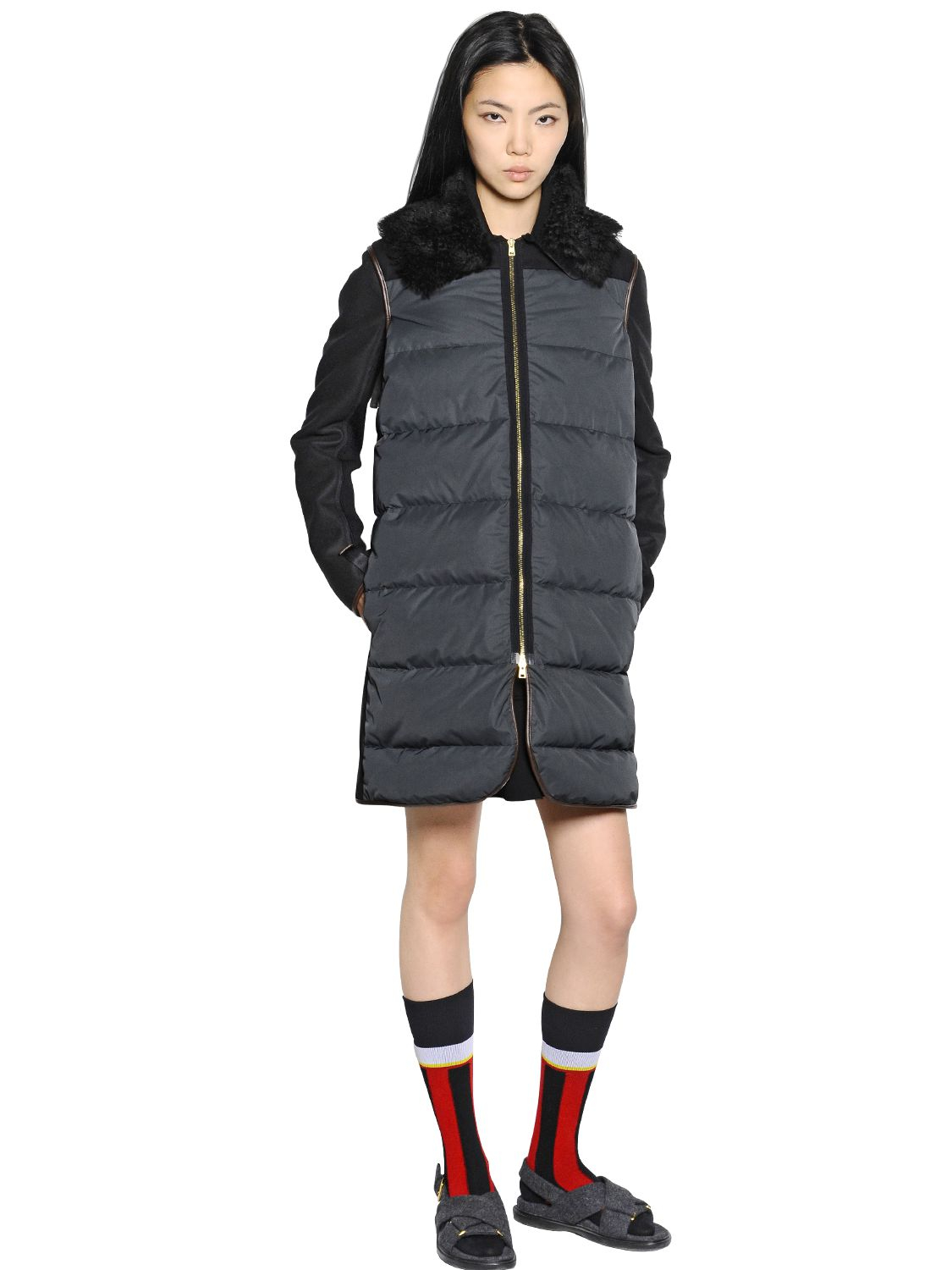 Lyst Marni Nylon & Wool Down Jacket in Gray for Men