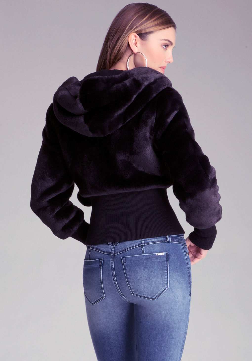 Bebe fur jacket Clearance