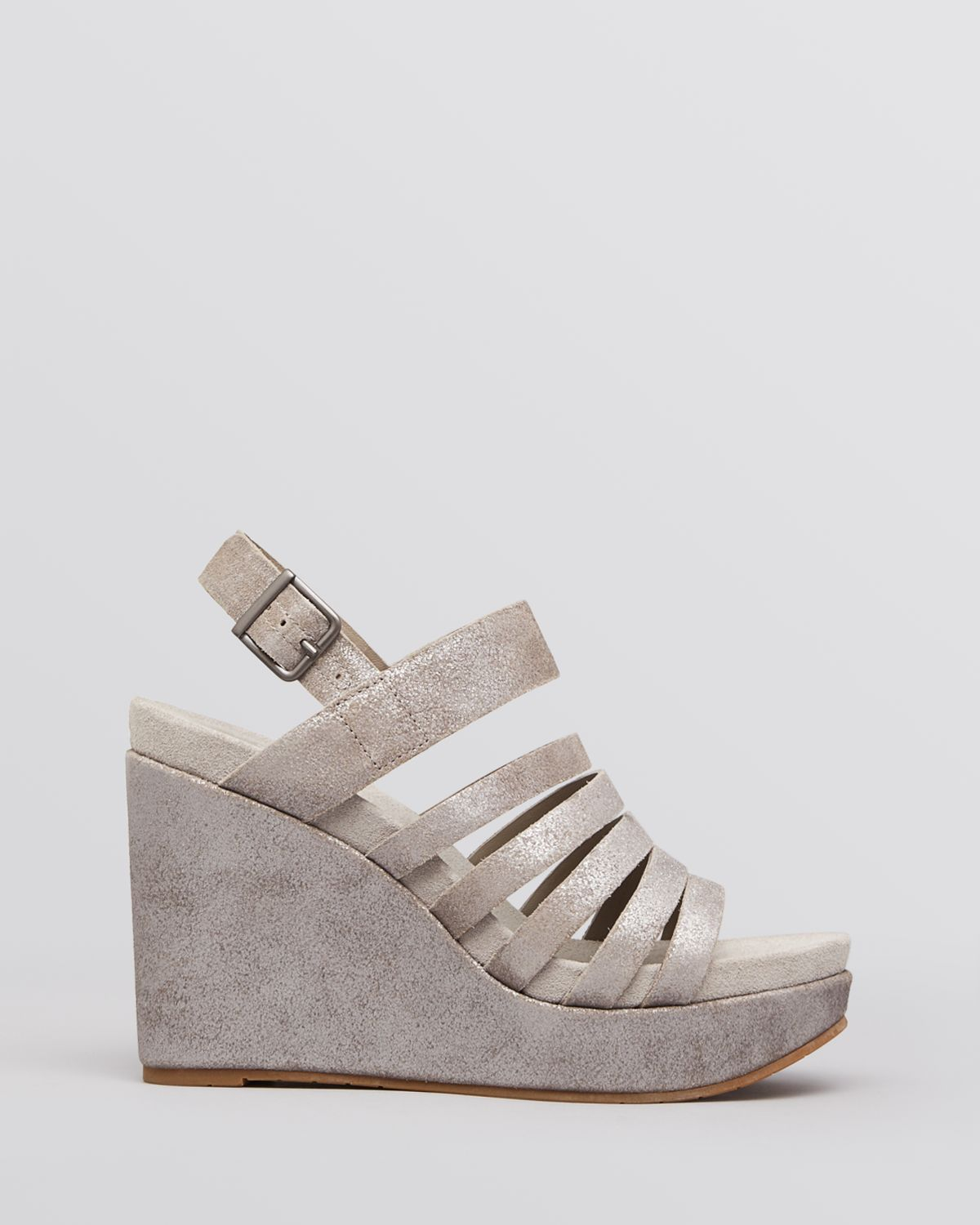 Lyst - Eileen fisher Wedge Sandals Plenty in Metallic