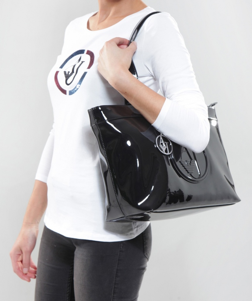armani jeans patent tote bag Off 67 