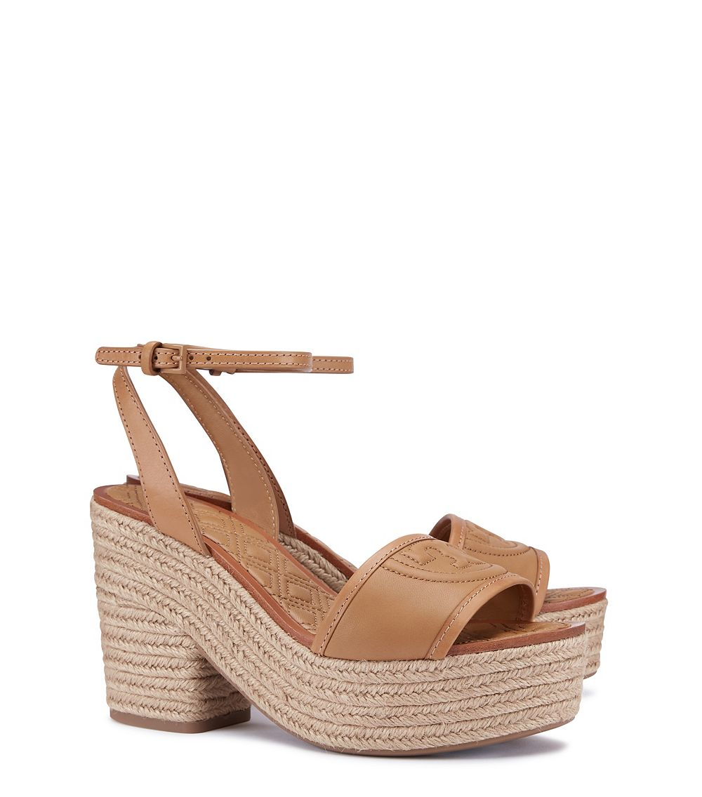Tory Burch Fleming Espadrille Sandal in Natural | Lyst
